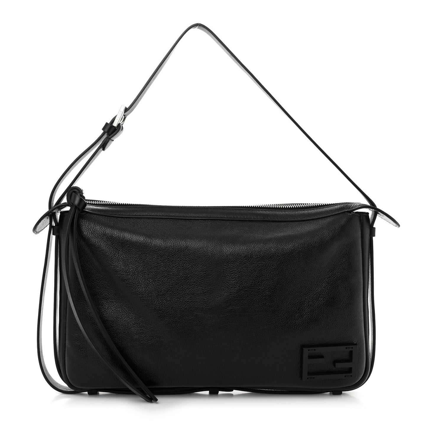Vitello Medium Simply Fendi Shoulder Bag Black