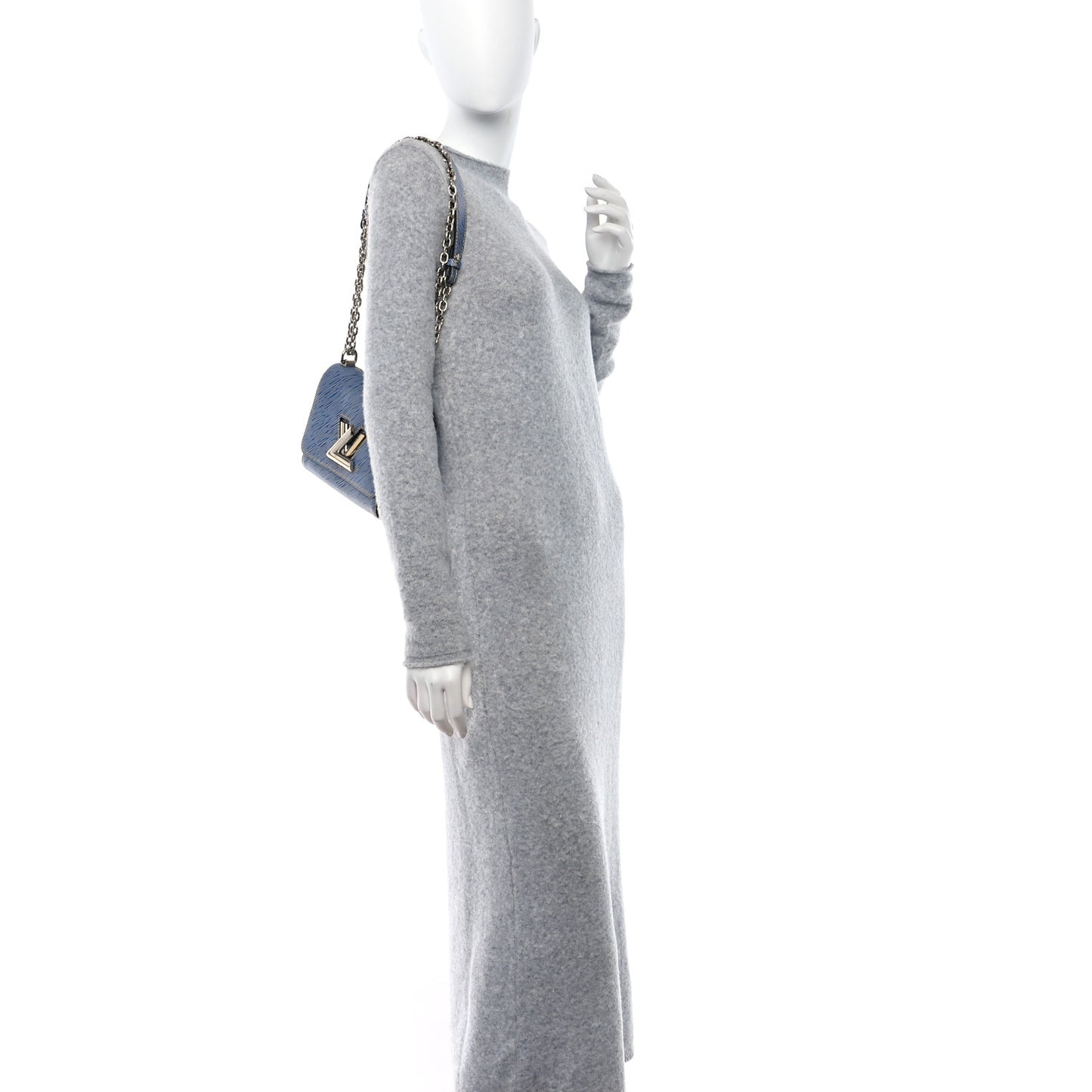 Epi Twist Shoulder Bag MM Denim Light