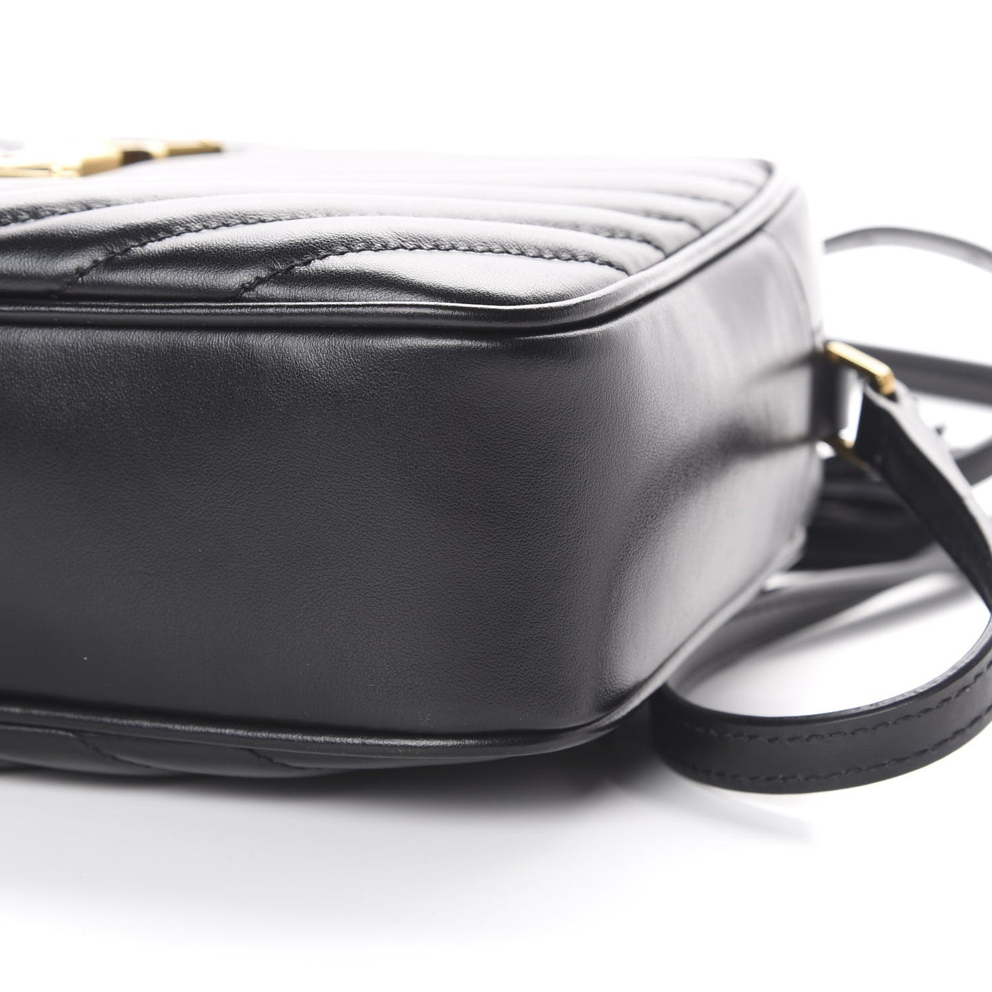 Calfskin Matelasse Monogram Lou Camera Bag Black