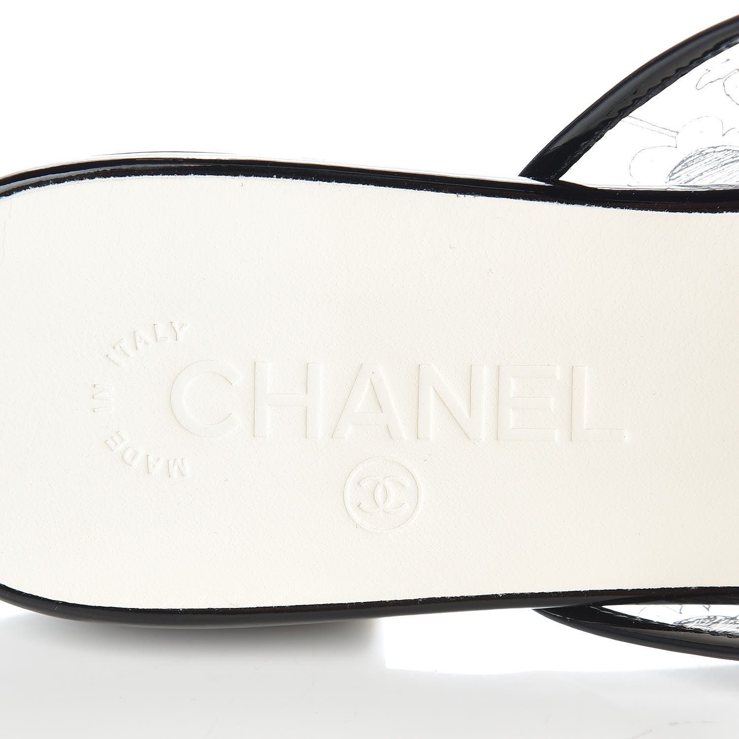 Chanel Patent Calfskin PVC Mule 39 Transparent Black 7 of 8