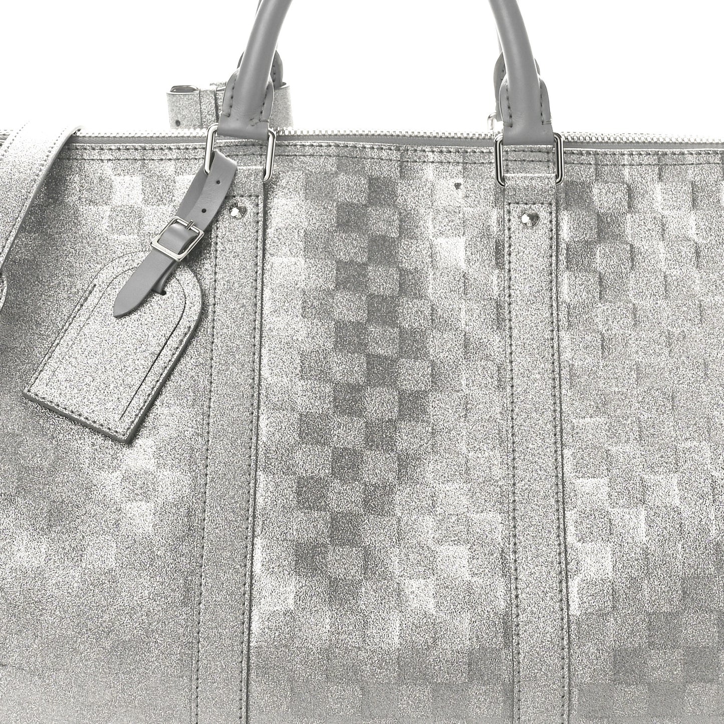 Damier Glitter Keepall Bandouliere 50 Silver