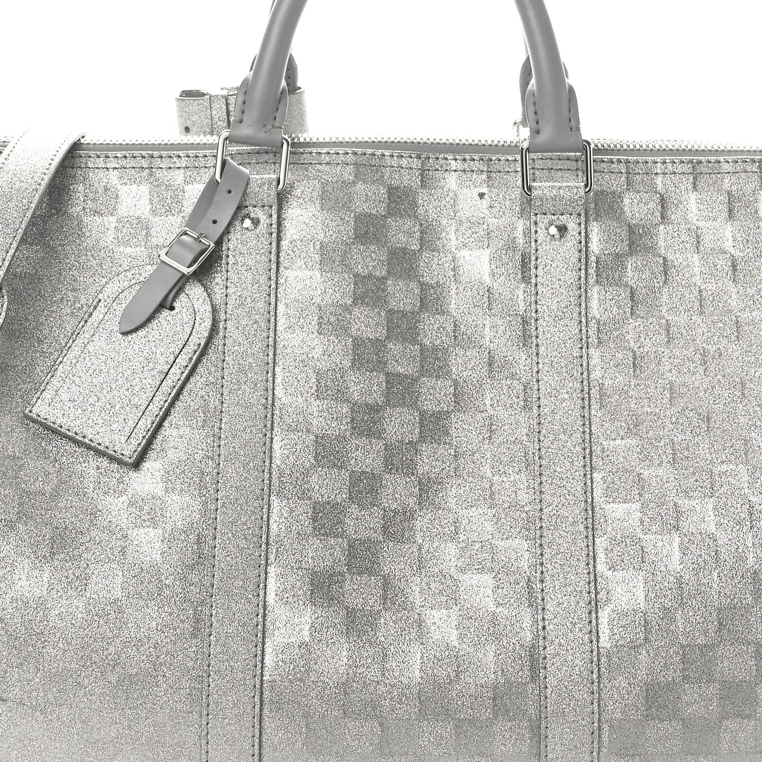 Louis Vuitton Damier Glitter Keepall Bandouliere 50 Silver 7 of 11
