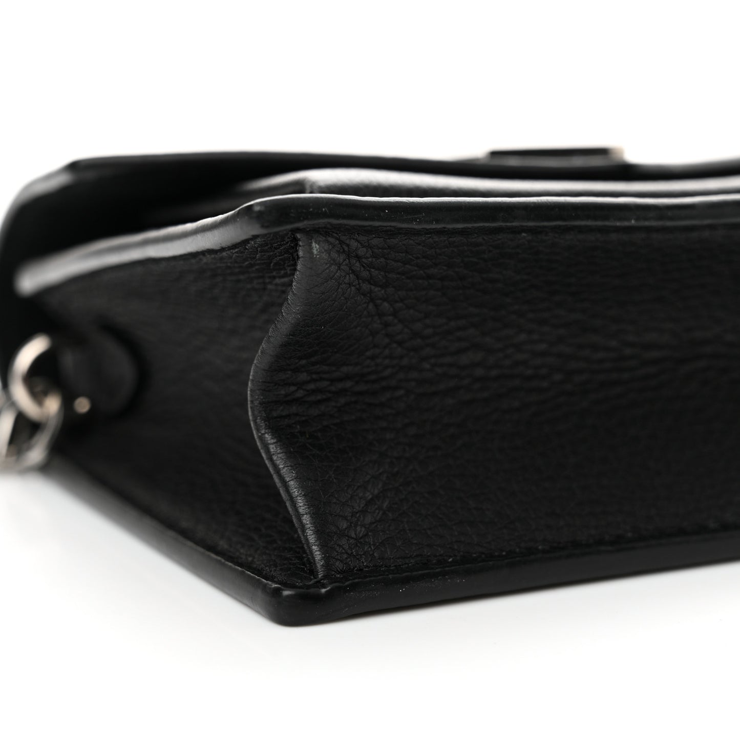Soft Calfskin Mini My Lockme Chain Pochette Black