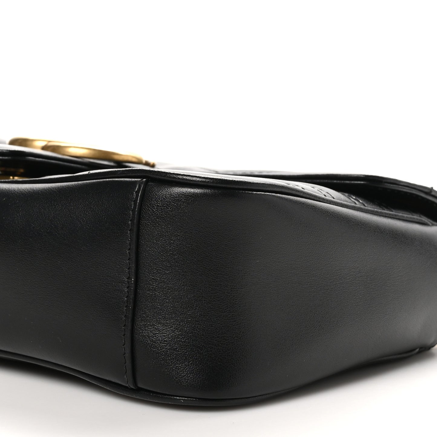 Calfskin Matelasse Small GG Marmont Shoulder Bag Black
