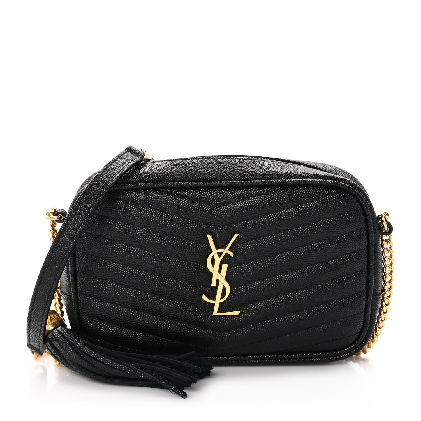 Grain De Poudre Matelasse Monogram Mini Lou Camera Bag Black