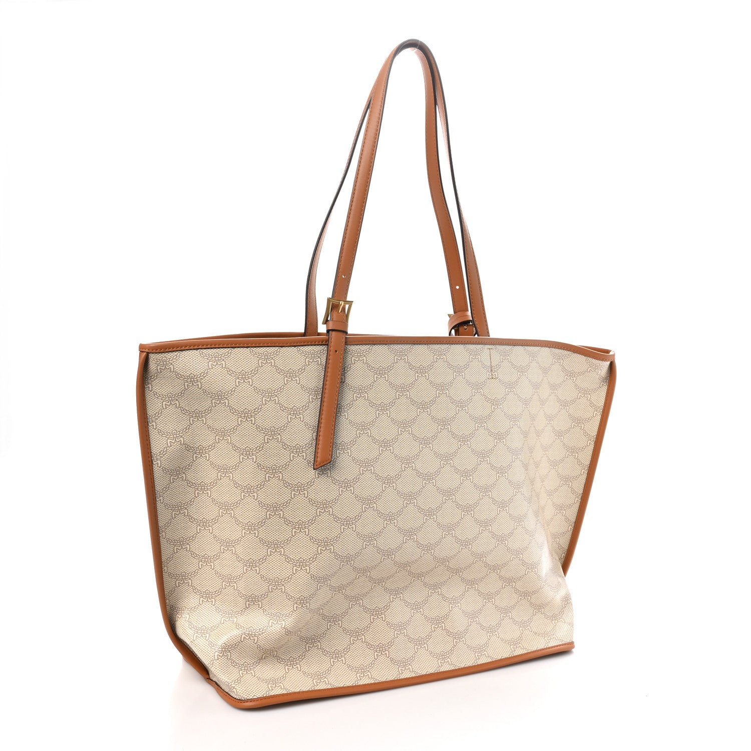 MCM Lauretos Nappa Medium Himmel Shopper Tote Oatmeal 3 of 9