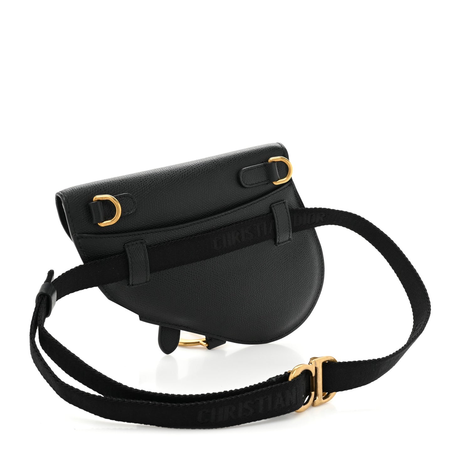 Calfskin Saddle Belt Bag Black