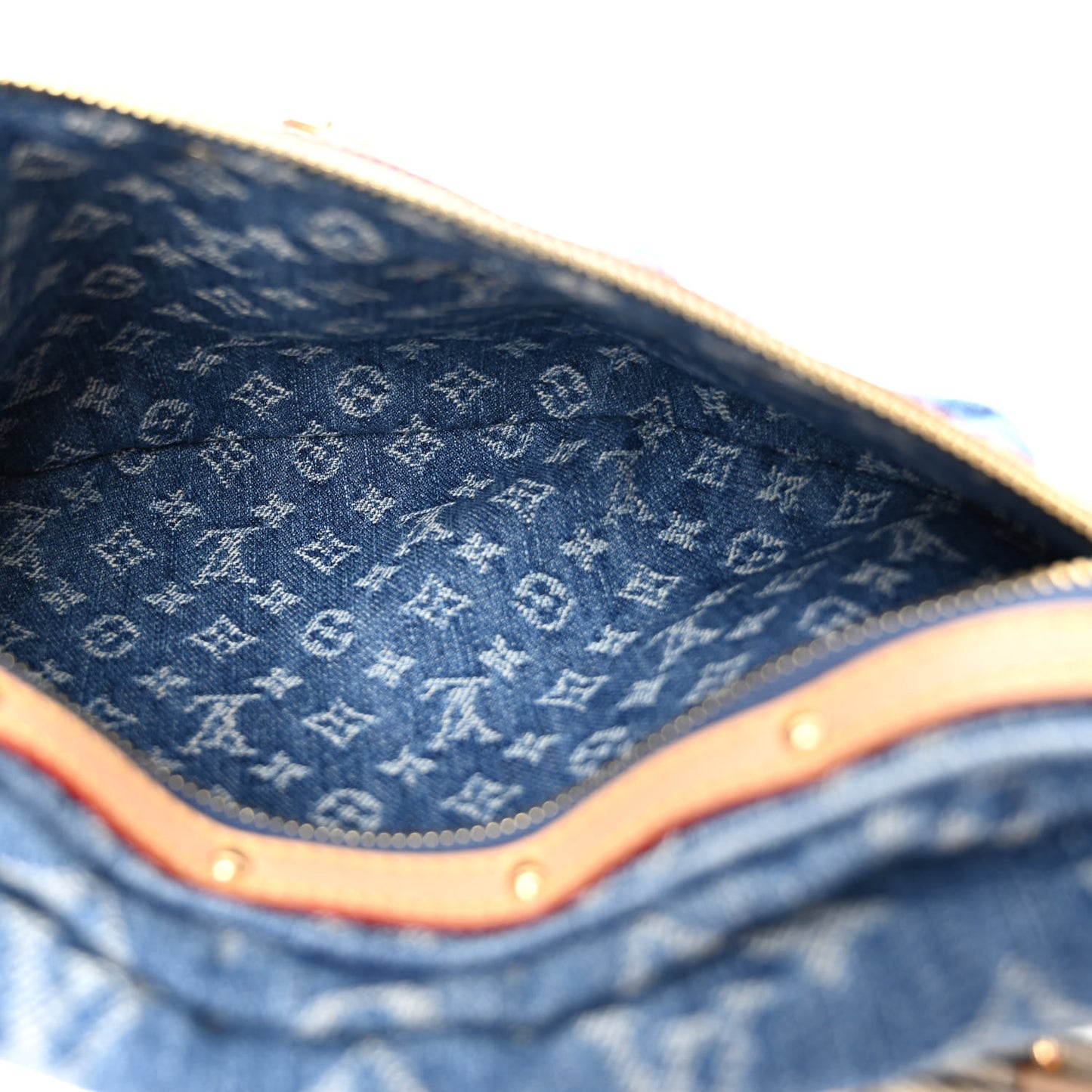 Monogram Denim High Rise Bumbag Blue