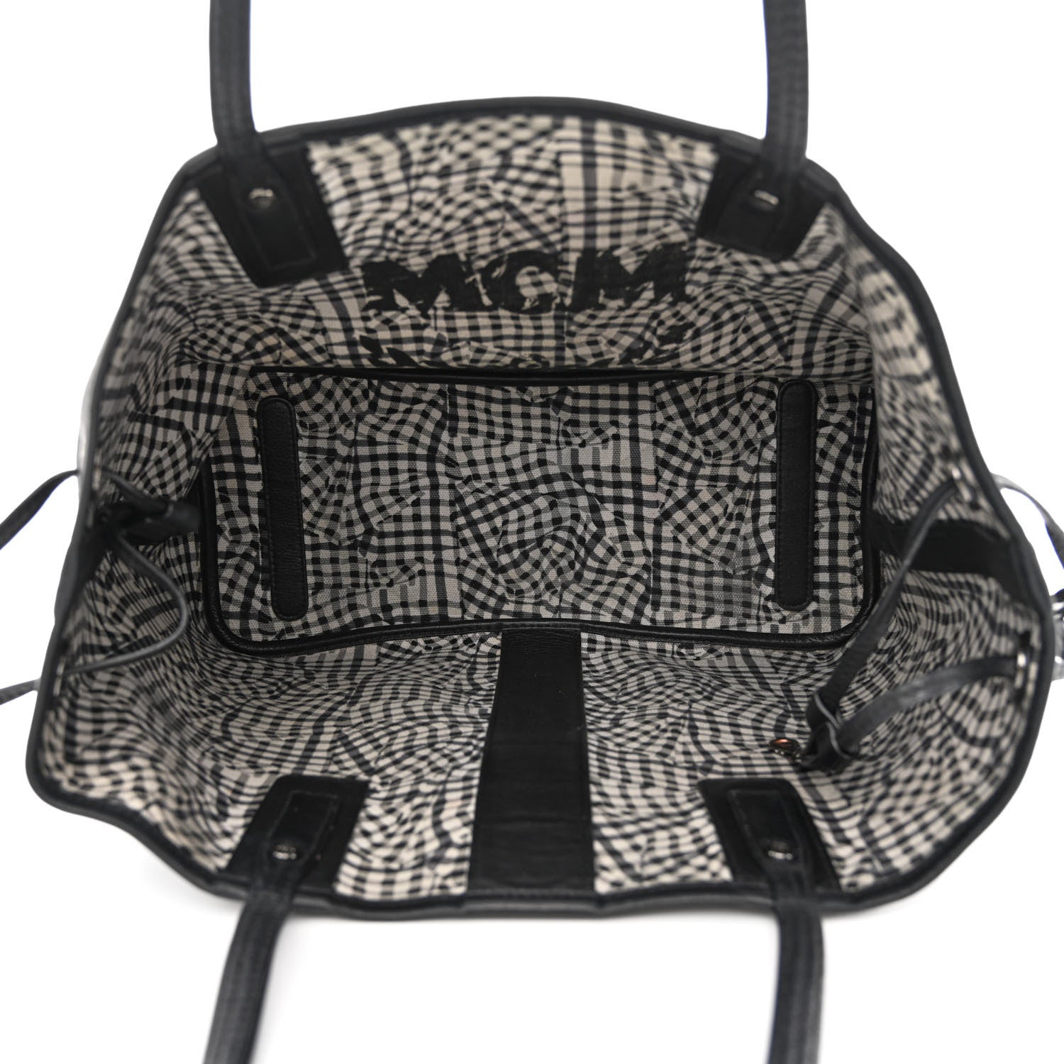 MCM Visetos Medium Liz Reversible Shopper Tote Black 6 of 23