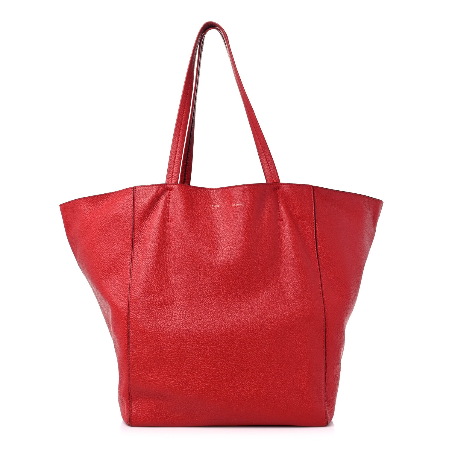 Celine Grained Calfskin Medium Horizontal Cabas Phantom Coquelicot 1 of 19