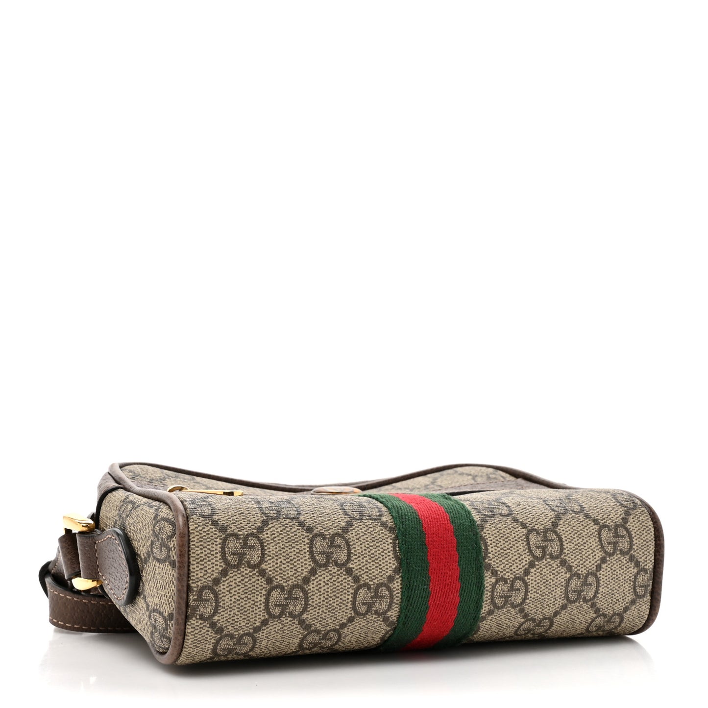 GG Supreme Monogram Web Mini Ophidia Shoulder Bag Brown