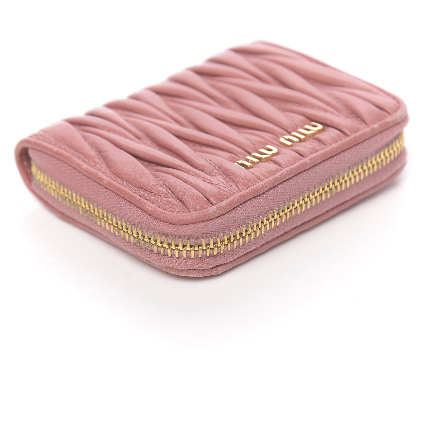 Nappa Matelasse Zip Around Compact Wallet Loto