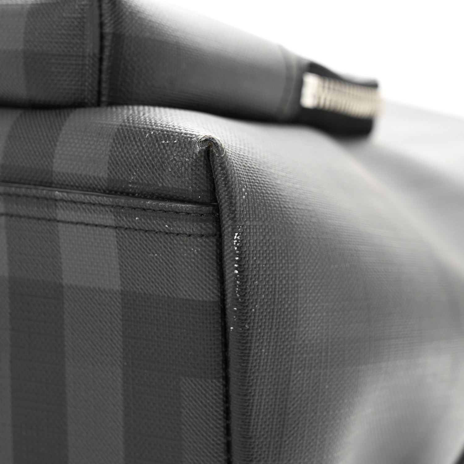 Burberry PVC Check Abbeydale Simple Backpack Black Grey 12 of 12