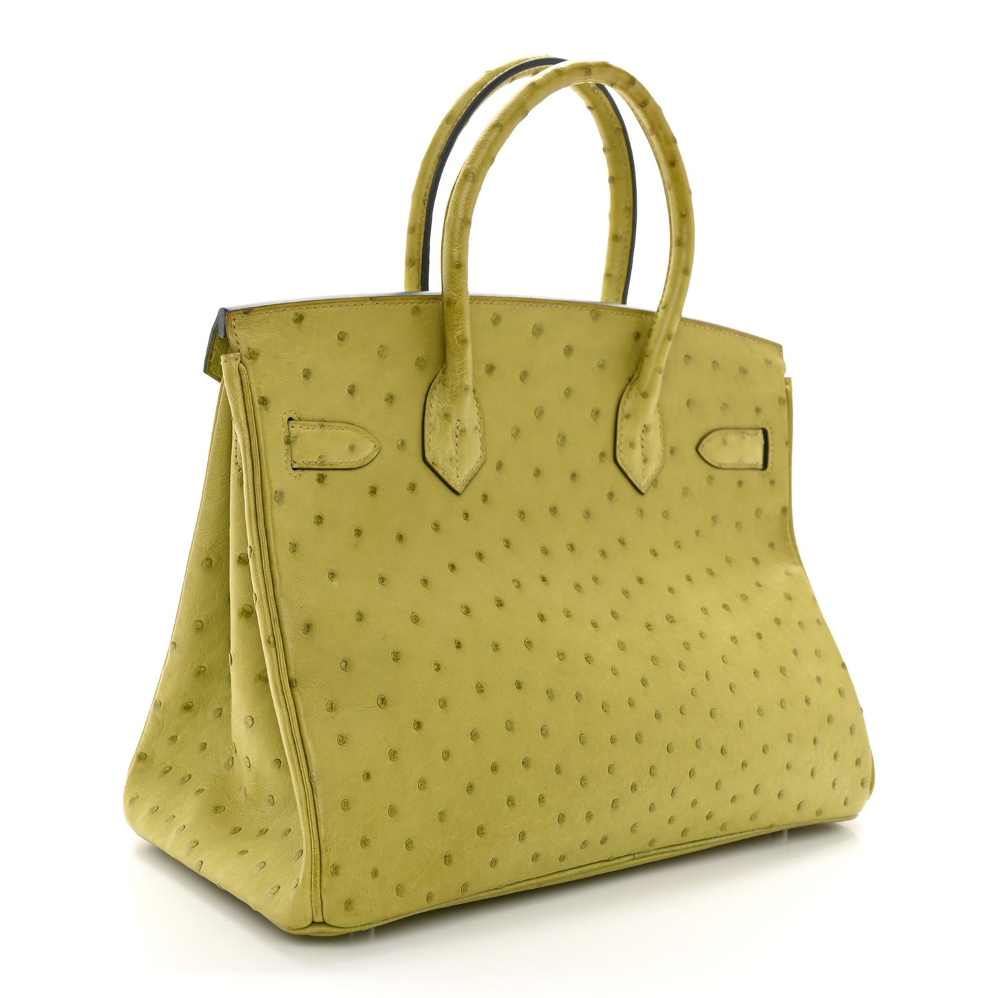 Ostrich Birkin 30 Vert Anis