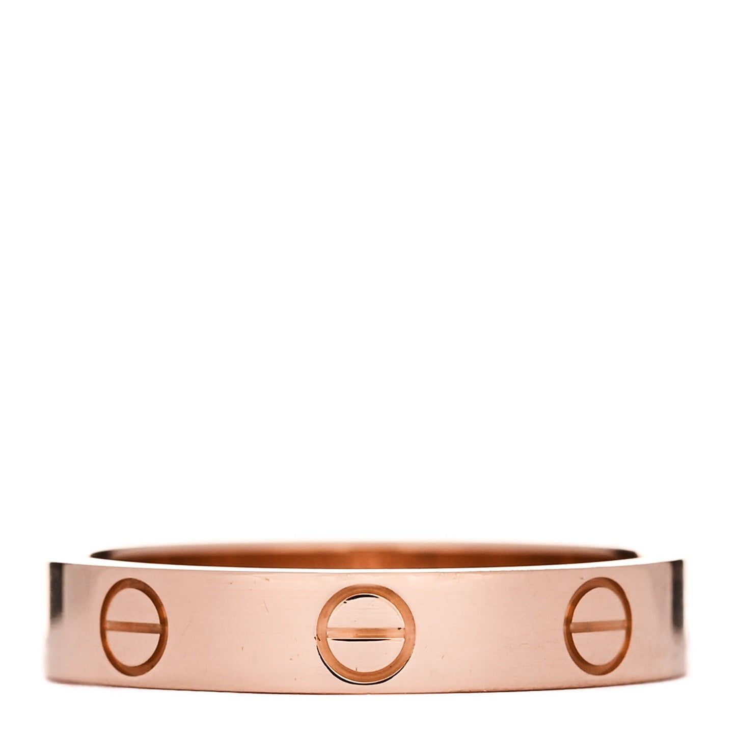 18K Pink Gold 3.5mm LOVE Wedding Band Ring 54 6.75