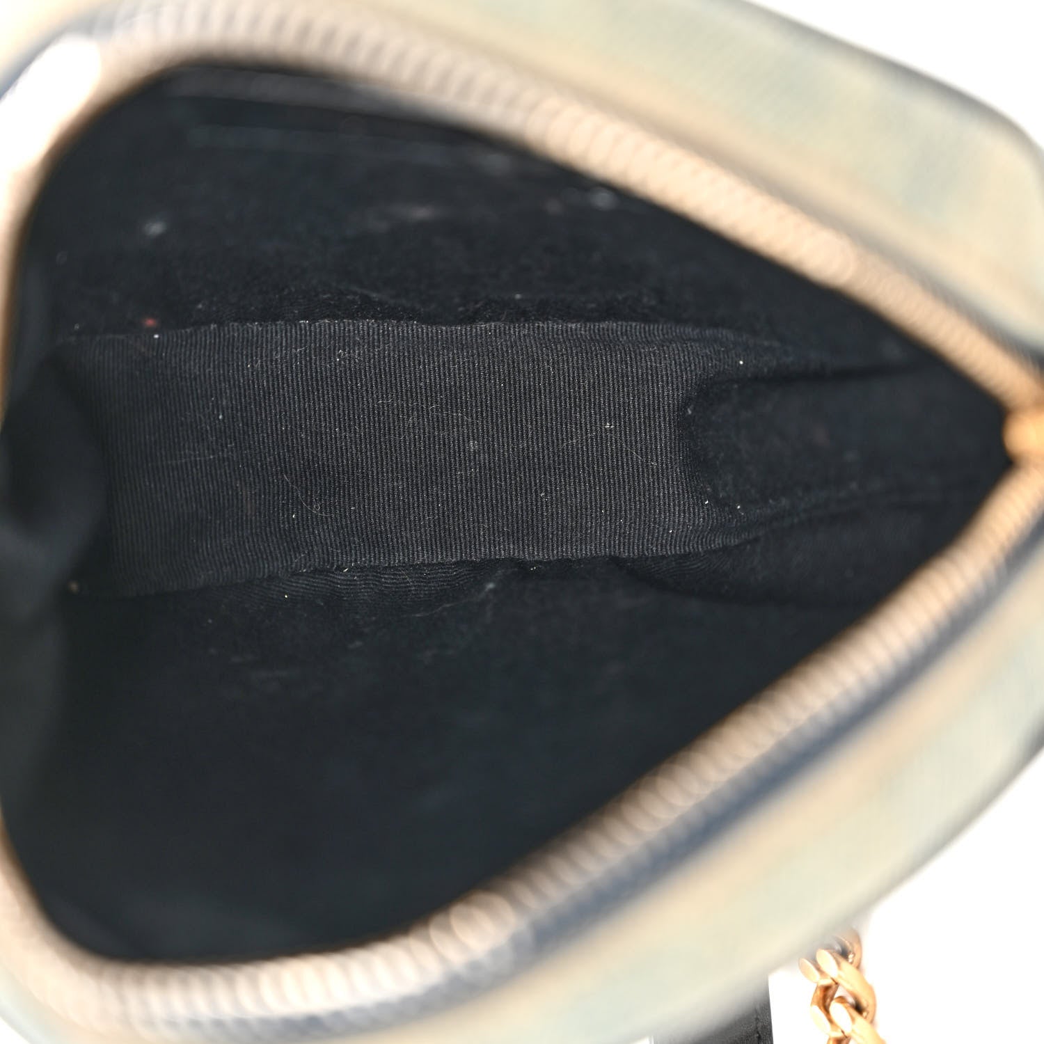 Saint Laurent Denim Quilted Monogram Round Crossbody Bag Rodeo Blue 5 of 10