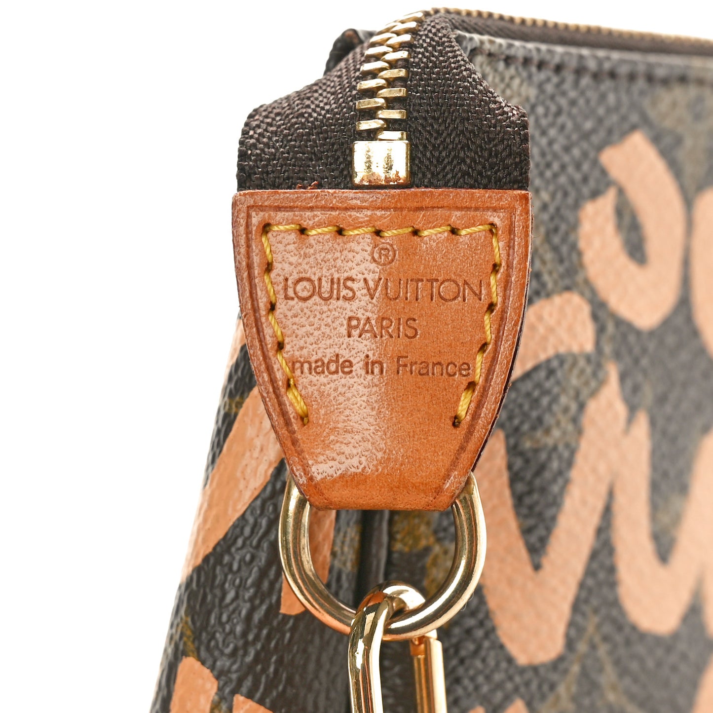Monogram Graffiti Pochette Accessories Peach