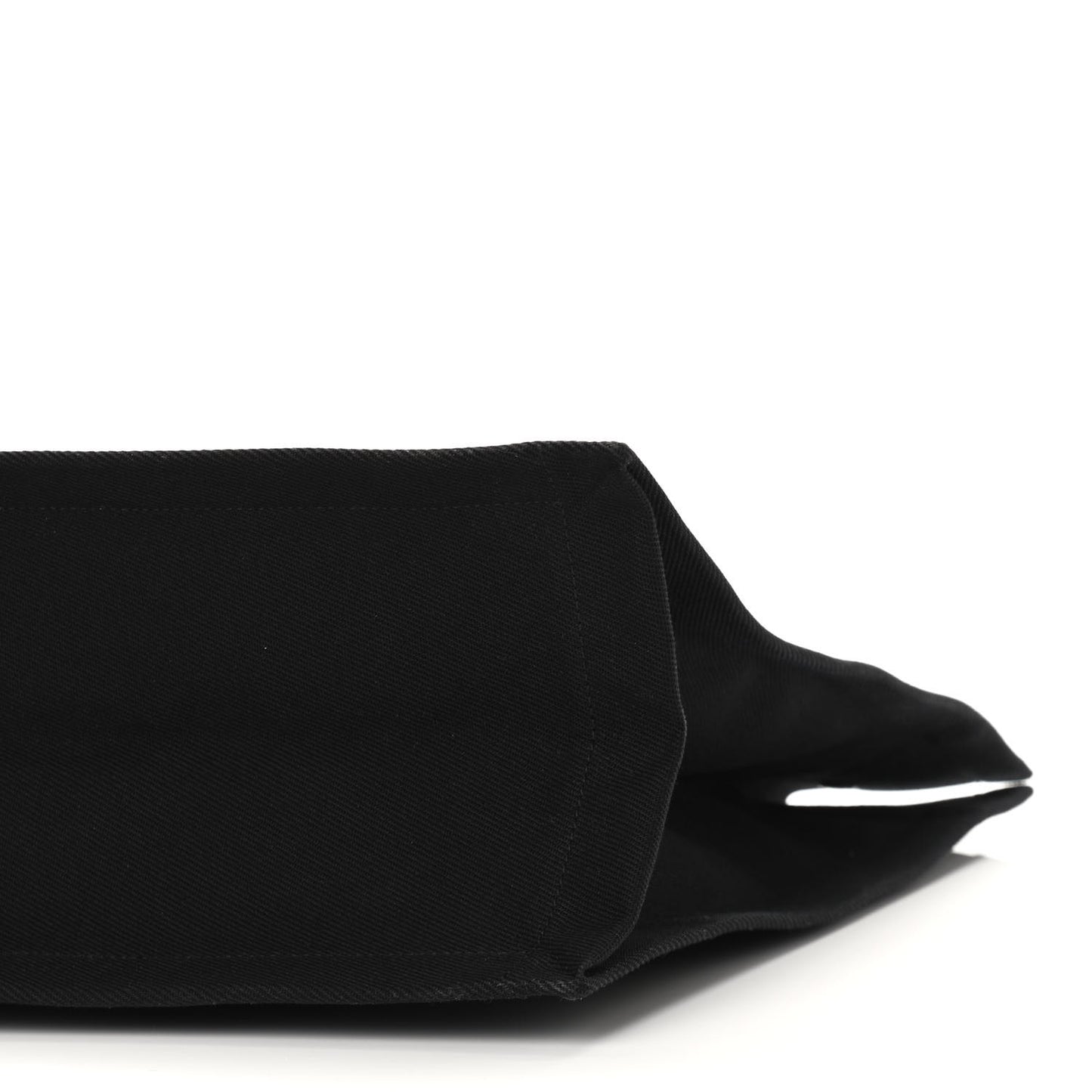 Linen Calfskin Rive Gauche Tote Black