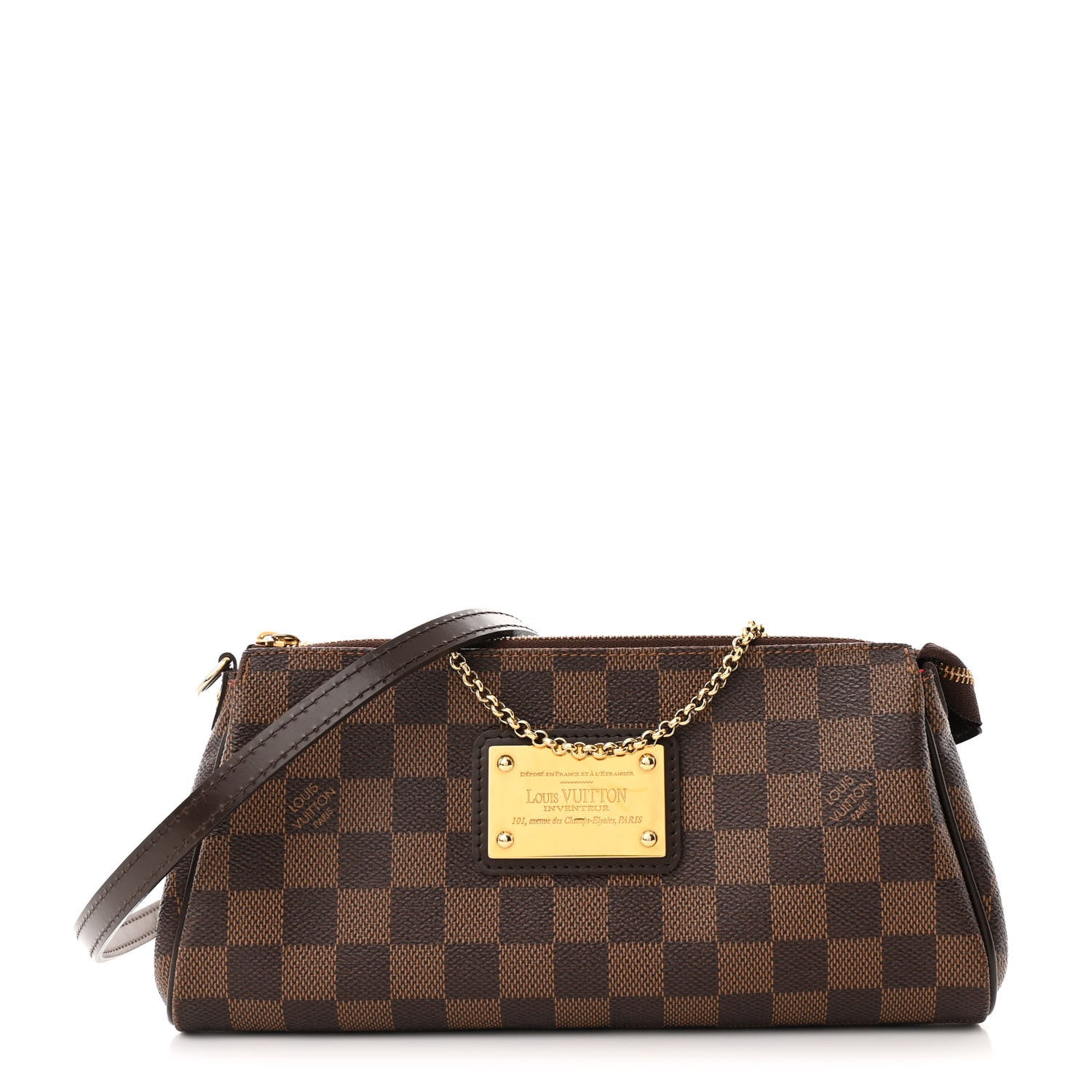 Louis Vuitton Damier Ebene Eva Clutch 1 of 10