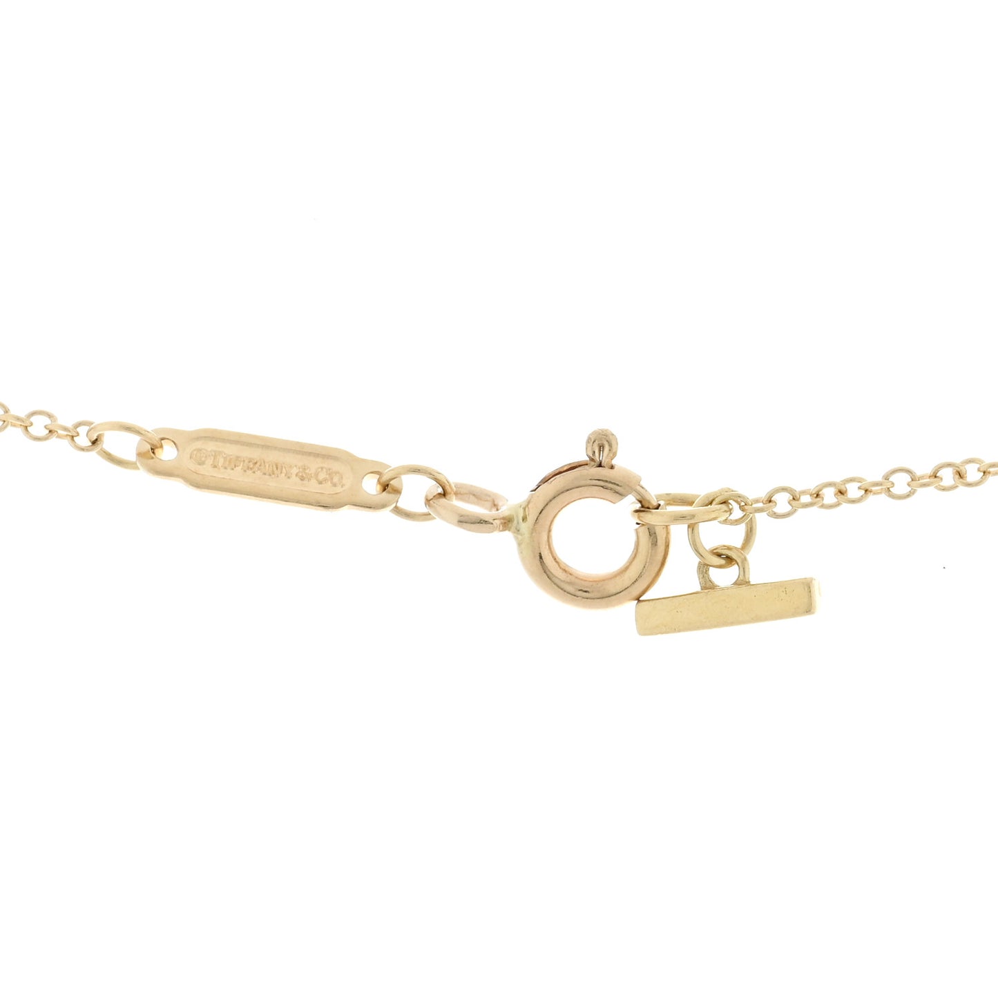 18K Yellow Gold Diamond Large T Smile Pendant Necklace