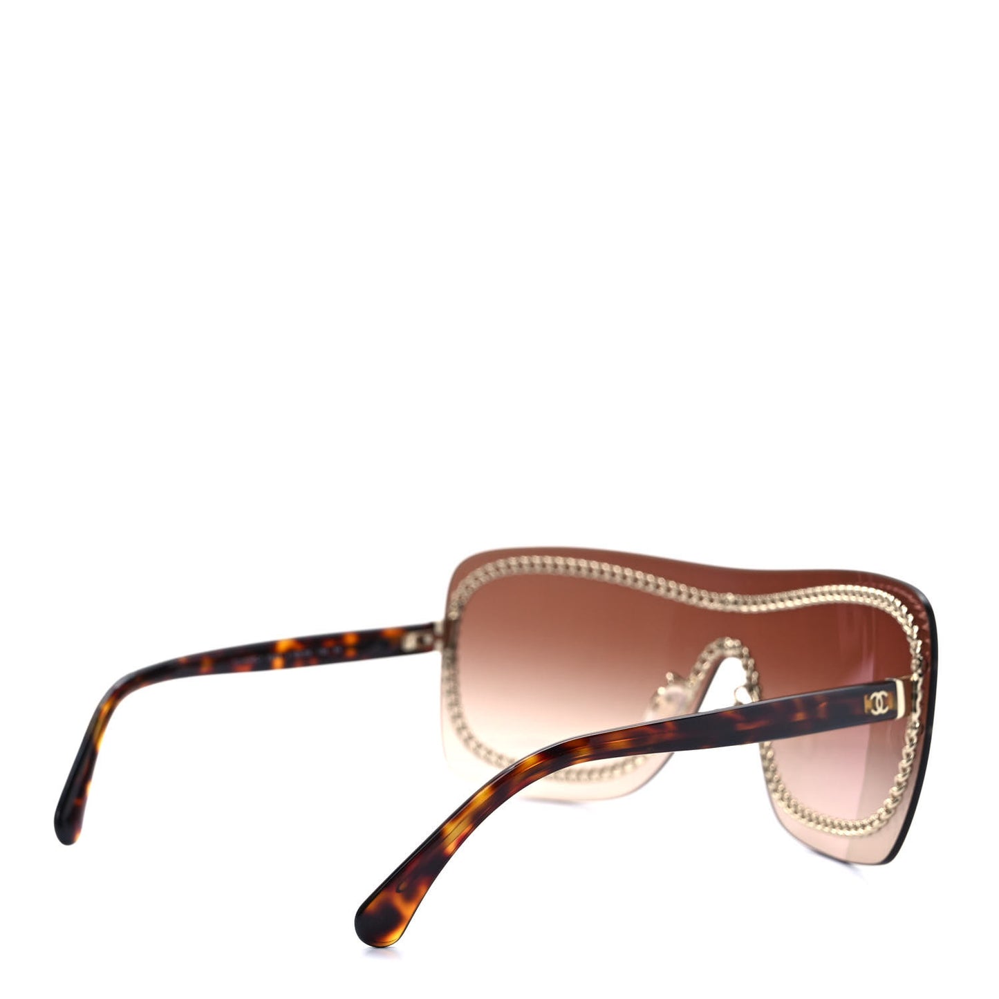 Rimless Shield Sunglasses 4243 Gradient Tortoise