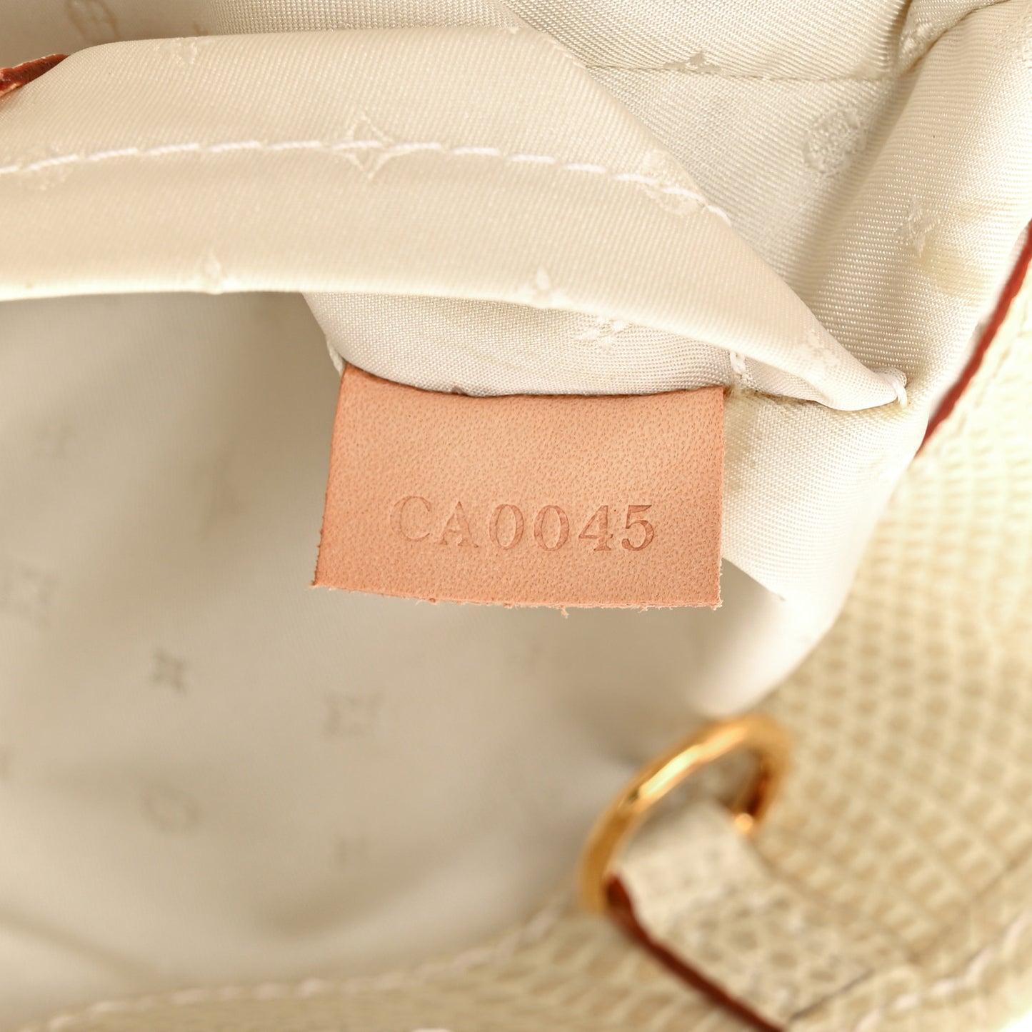 Glitter Monogram Cabas GM White