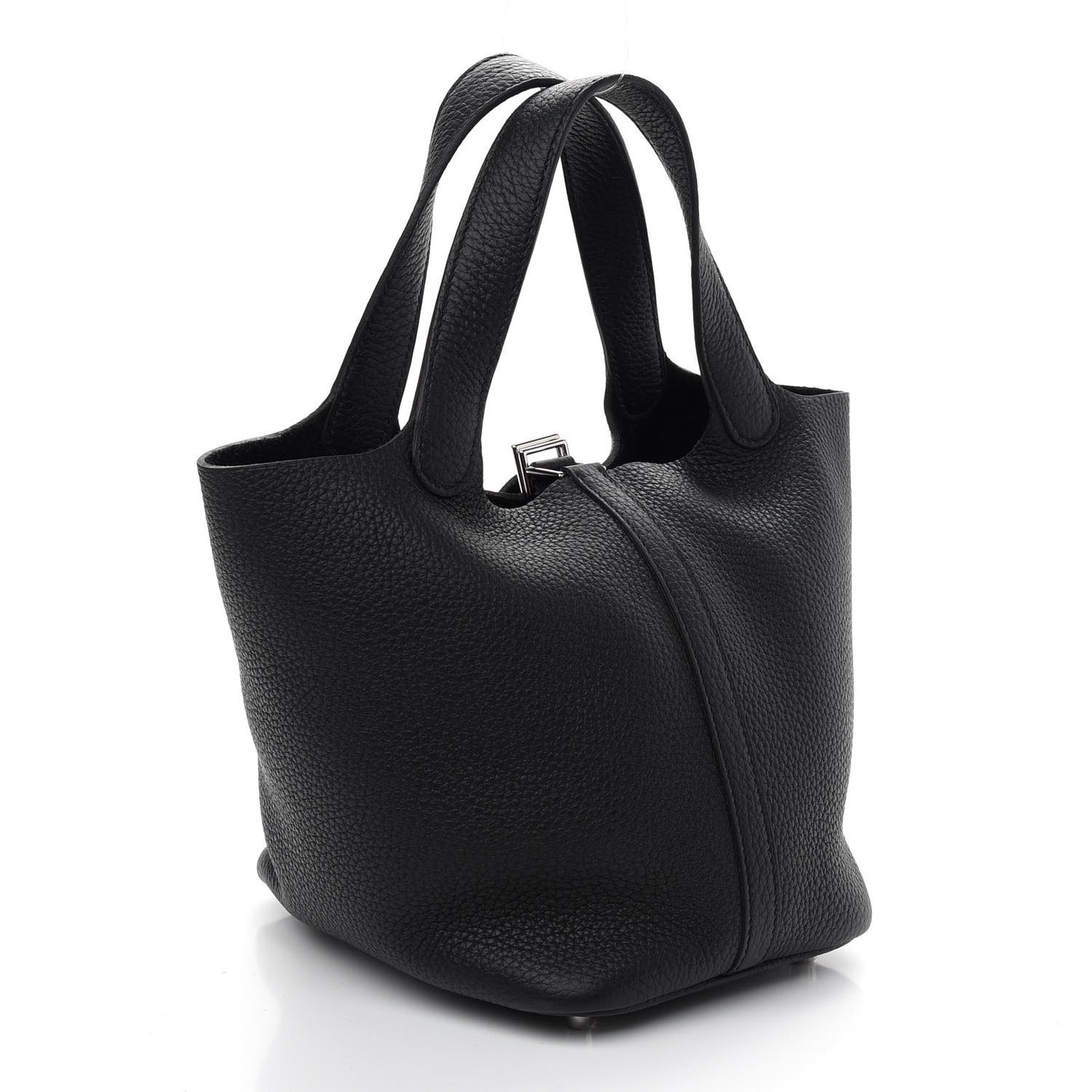 Taurillon Clemence Picotin Lock 18 PM Black