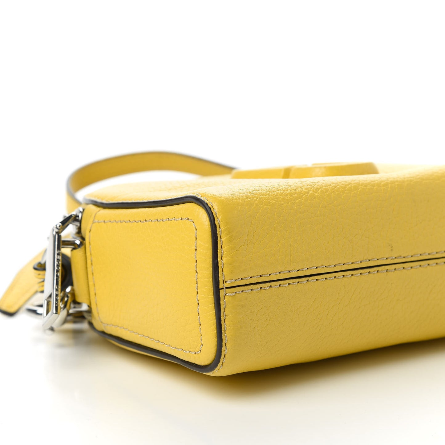 Calfskin Shutter Camera Crossbody Bag Sunshine Yellow