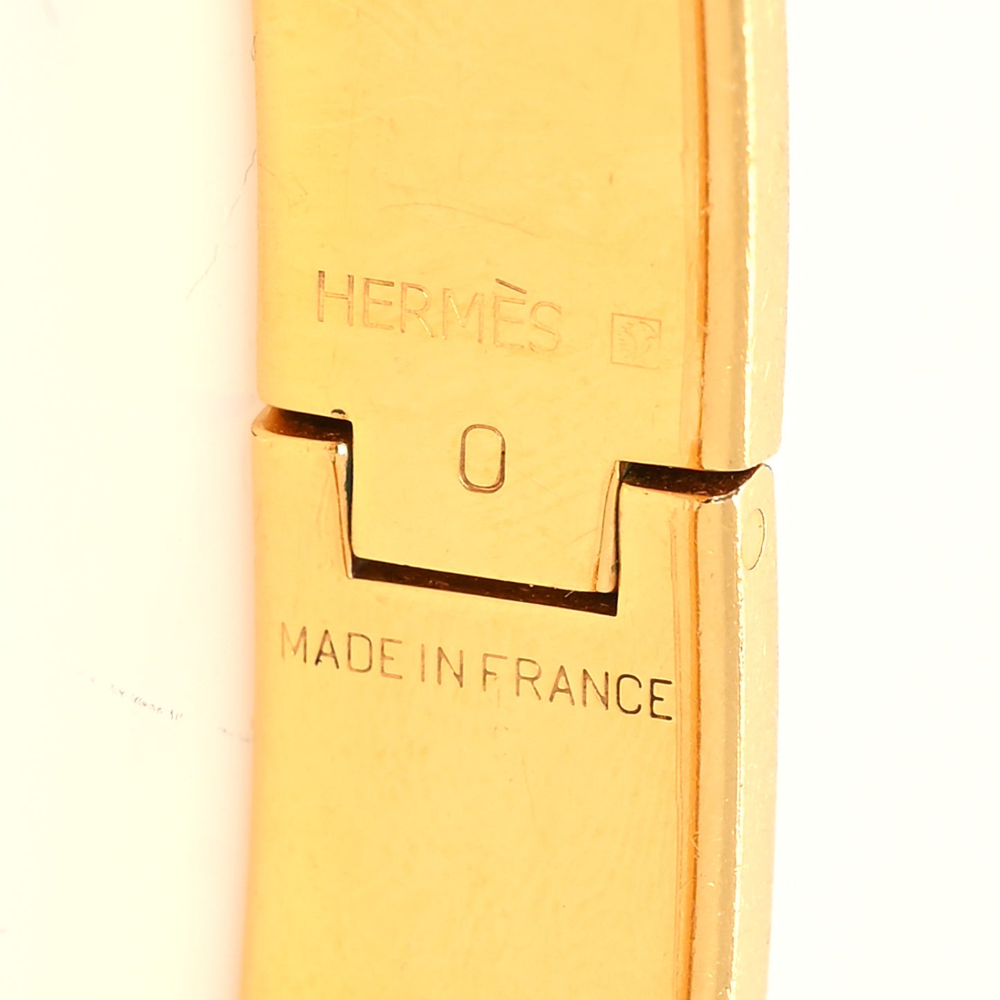 Enamel Narrow Clic Clac H Bracelet PM White