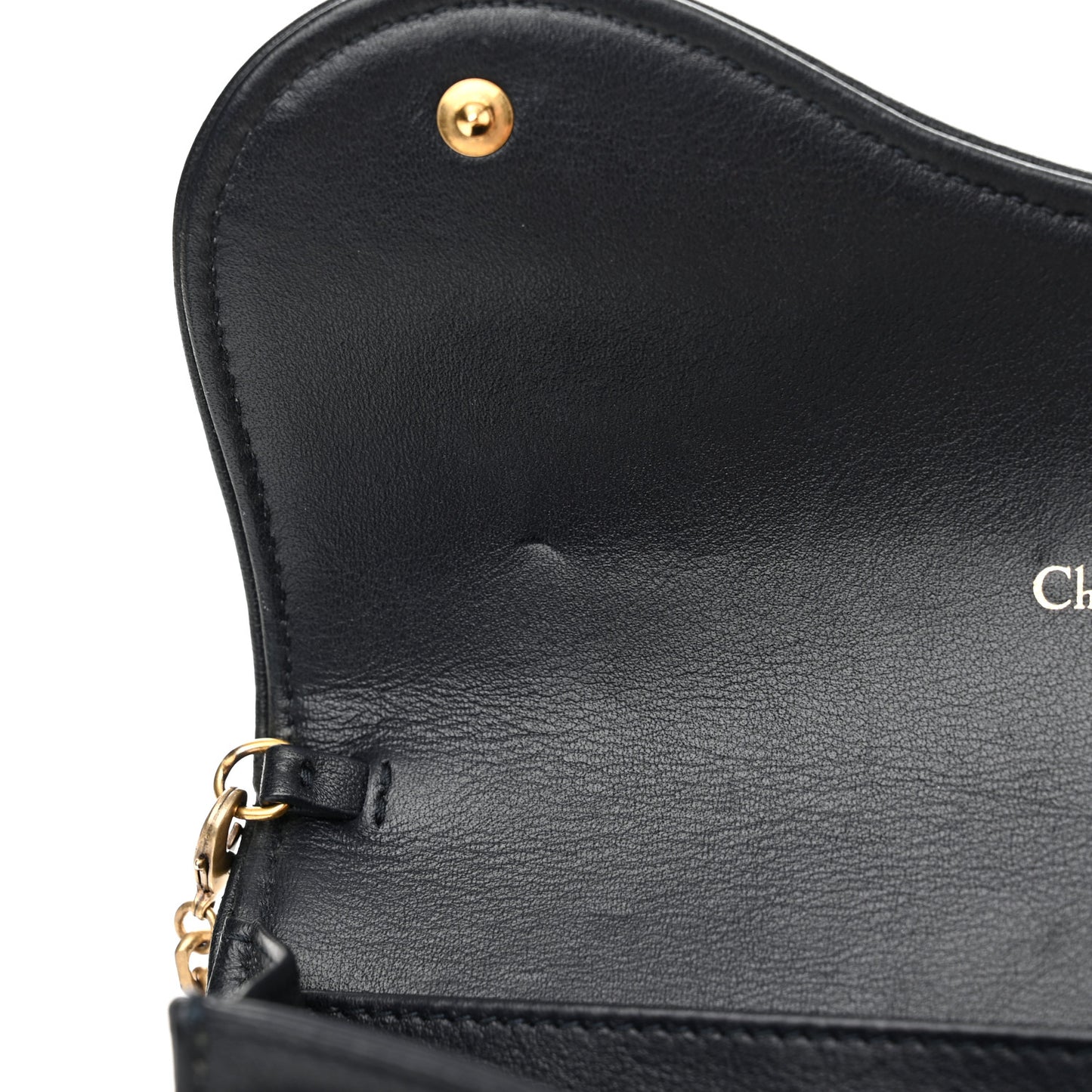 Oblique Saddle Chain Long Wallet Blue