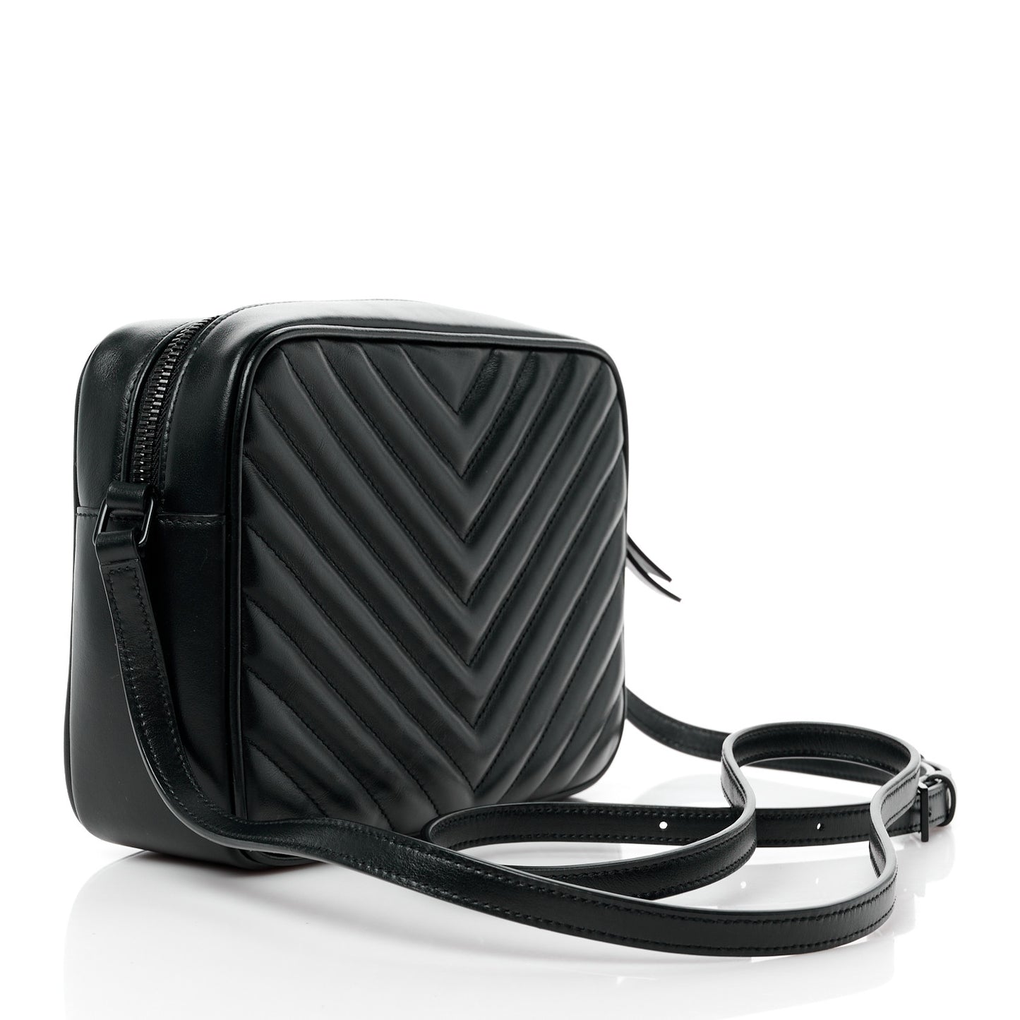 Calfskin Matelasse Monogram Lou Camera Bag Black