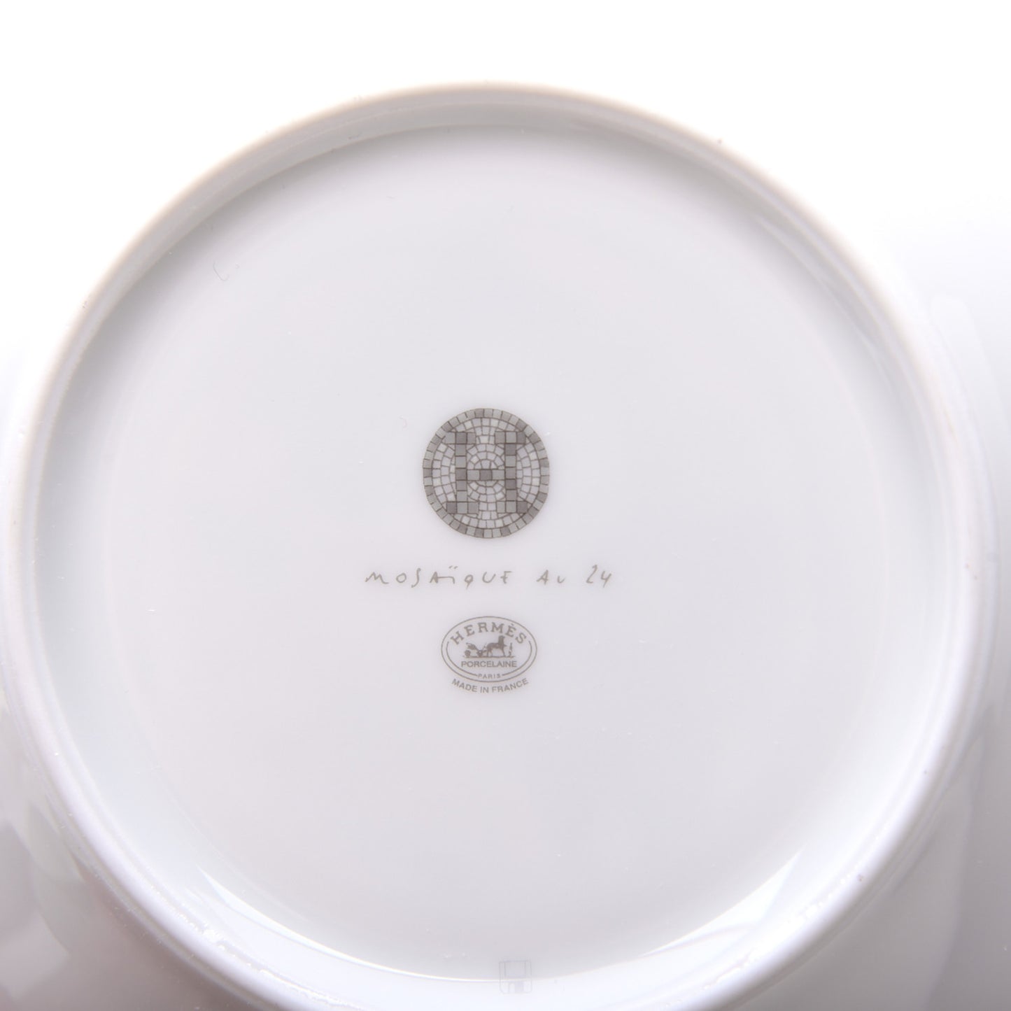 Porcelain Mosaique Au 24 Platine Tea Cup And Saucer Set Of 2 Platinum