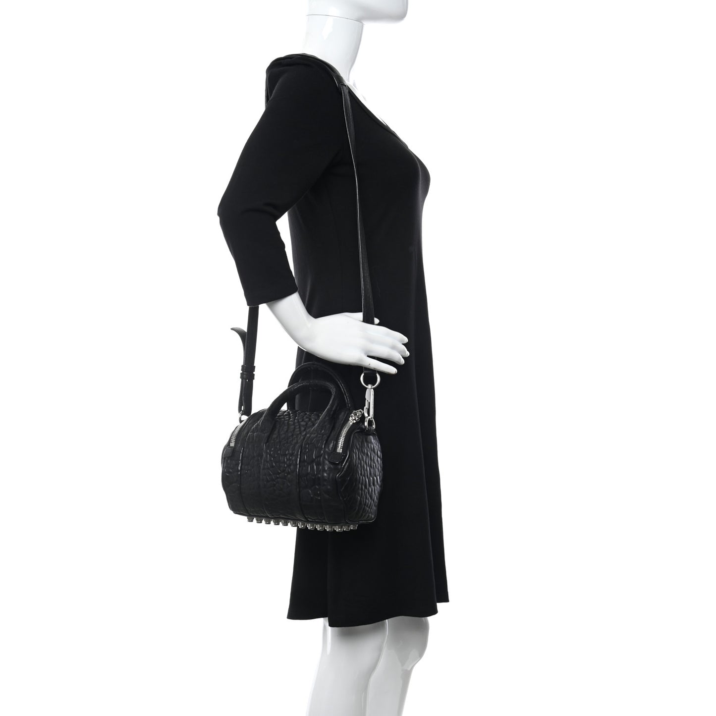 Pebbled Lambskin Mini Rockie Black Rhodium Hardware