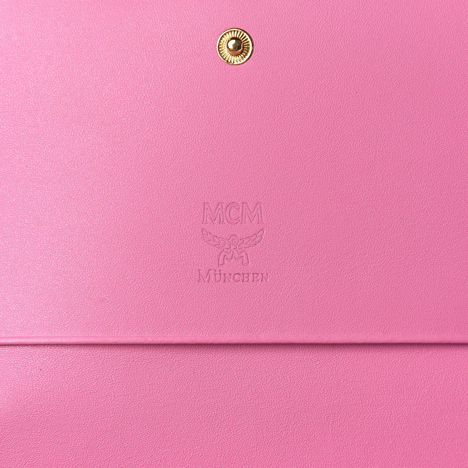 MCM Visetos Swarovski Crystal Studded Flap Wallet Pink 6 of 7