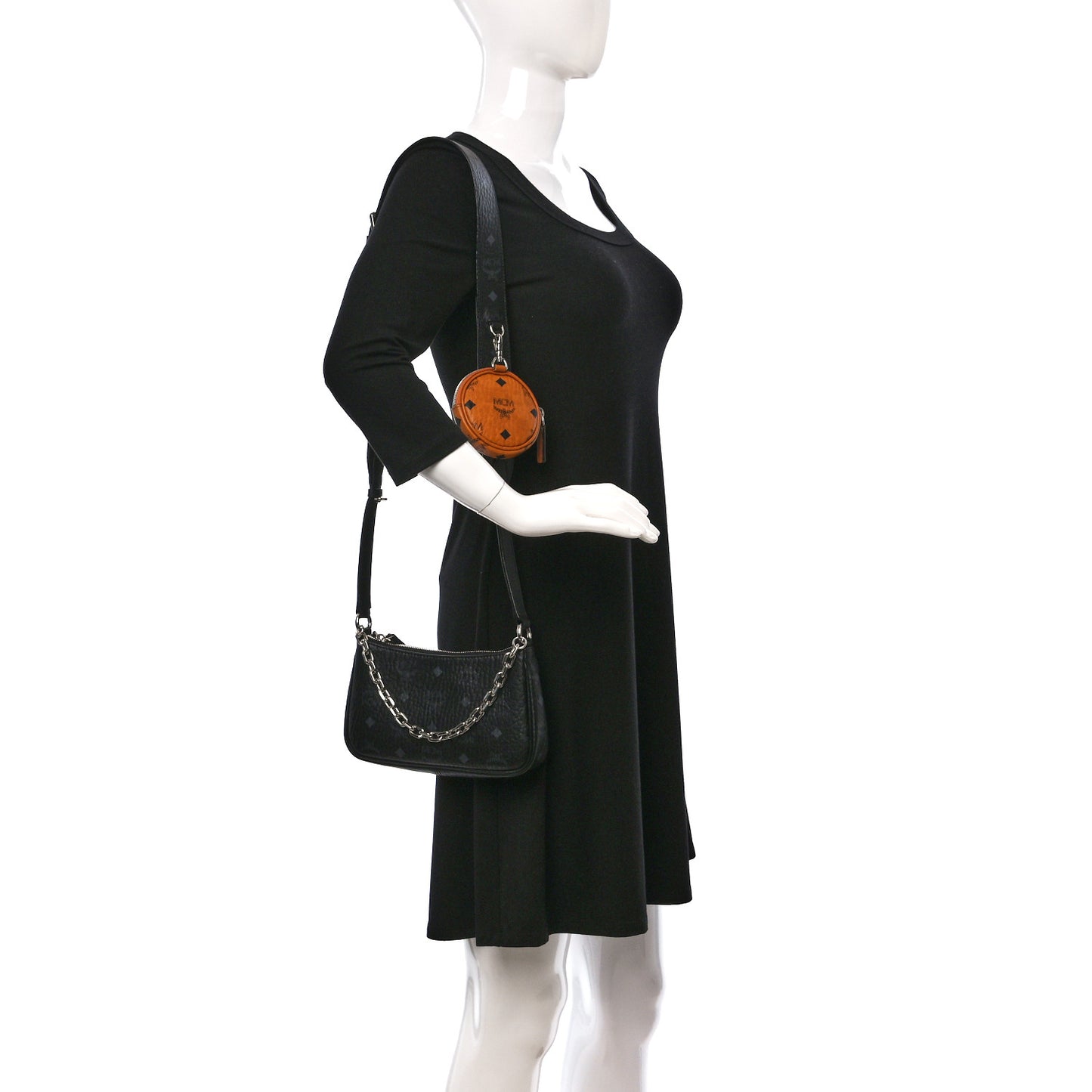Visetos Aren Essential Multi Pochette Black White Cognac