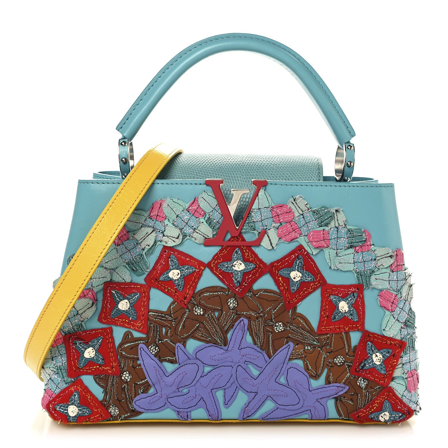 小物 LOUIS VUITTON Louis Vuitton Calfskin Lizard Artycapucines Tschabalala Self PM