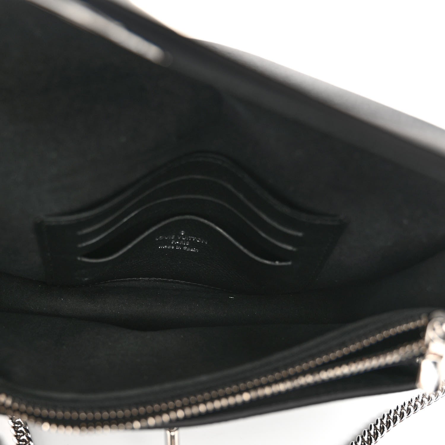 Louis Vuitton Soft Calfskin My Lockme Chain Pochette Black 5 of 9