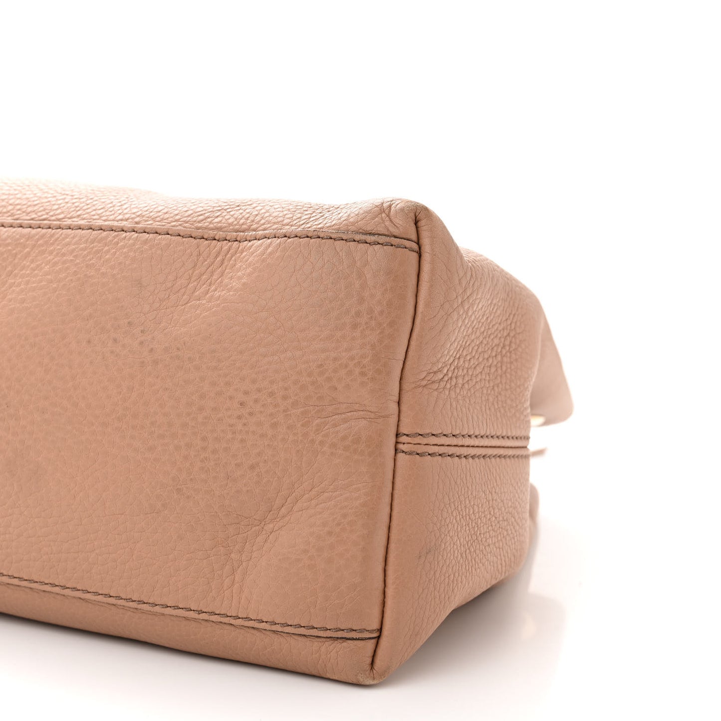 Pebbled Calfskin Medium Soho Chain Shoulder Bag Camelia