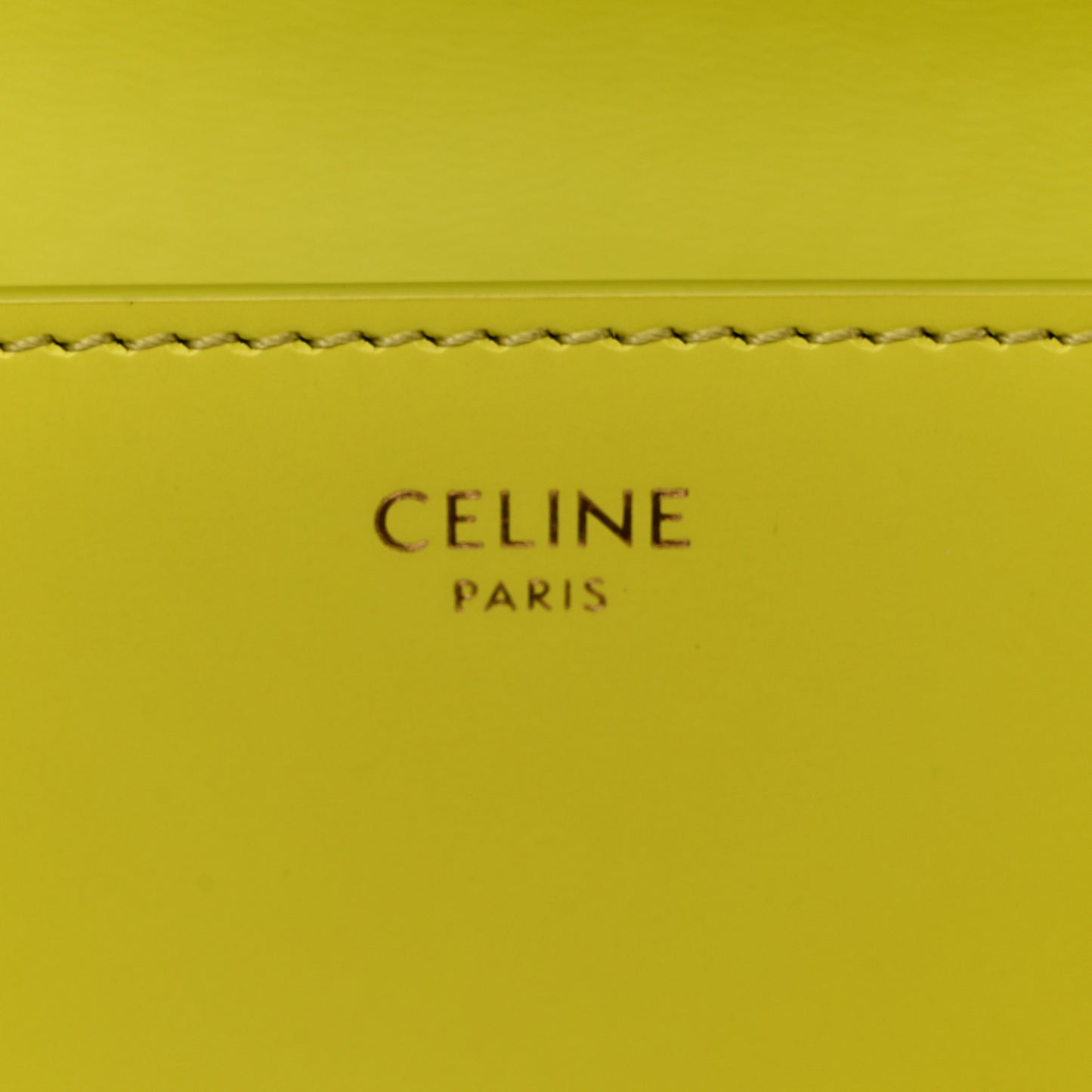 Shiny Calfskin Cuir Triomphe Chain Shoulder Bag Anis