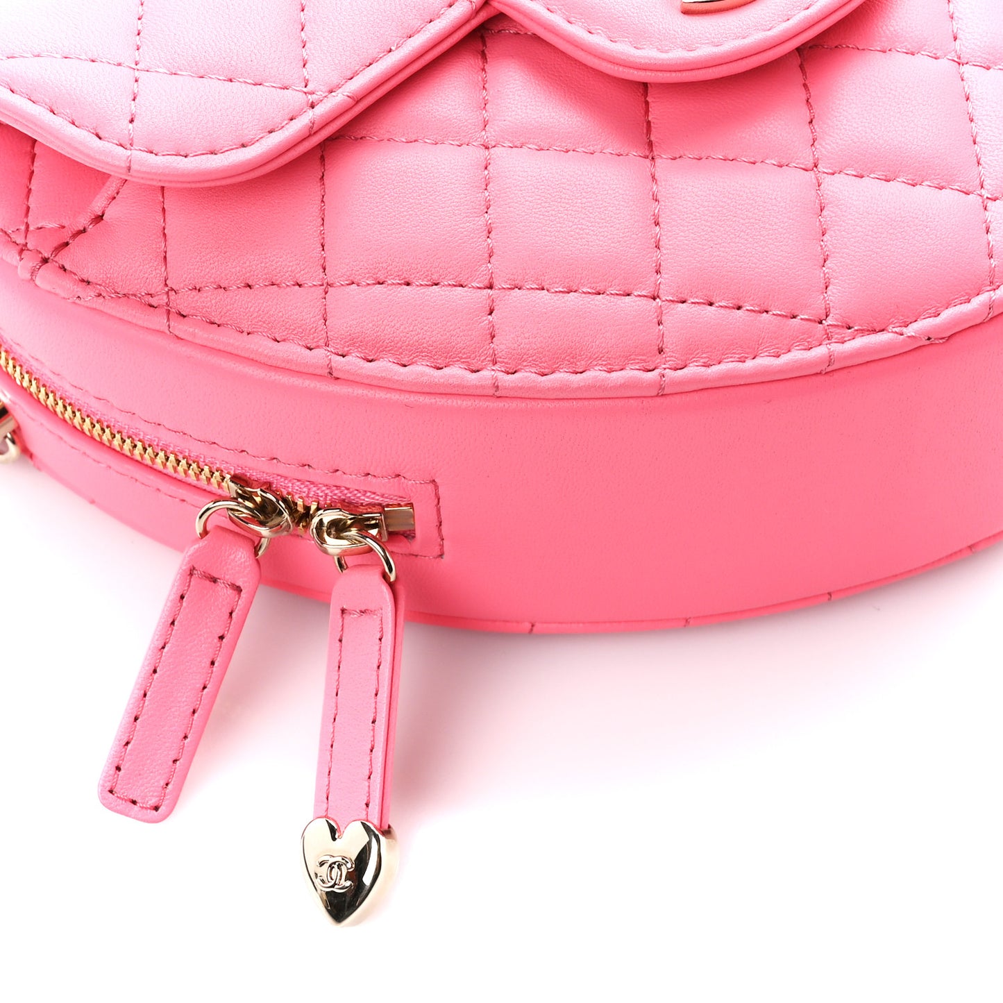Lambskin Quilted CC In Love Heart Bag Pink