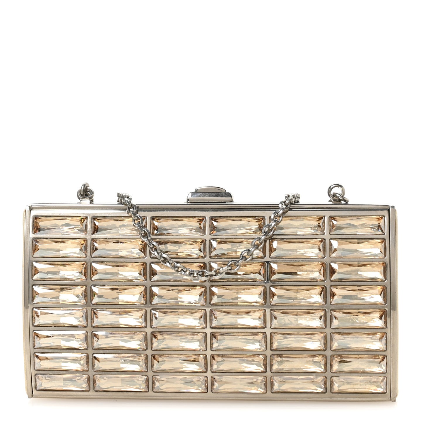 Swarovski Crystal Goddess Clutch Champagne