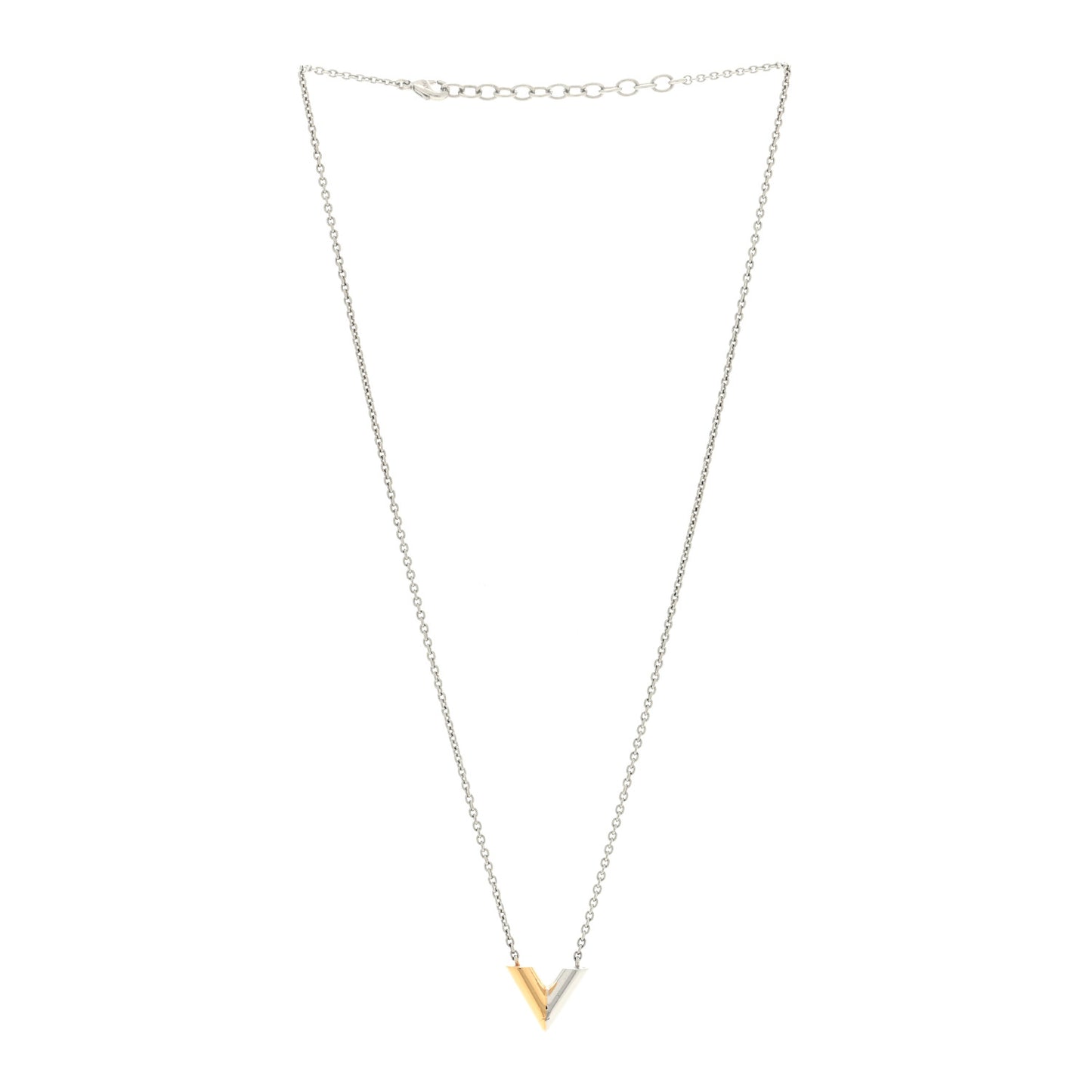 Essential V Necklace Silver Gold