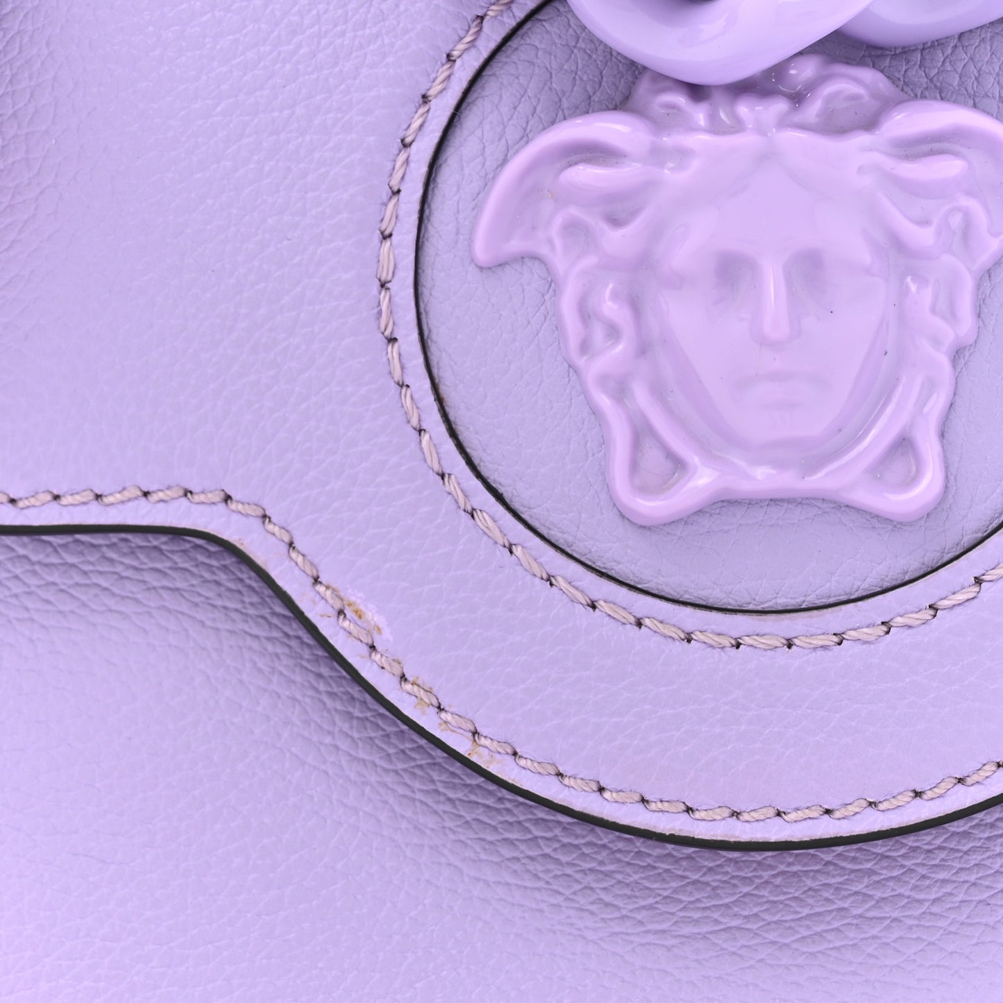 Calfskin Medusa Small Top Handle Handbag Lilac