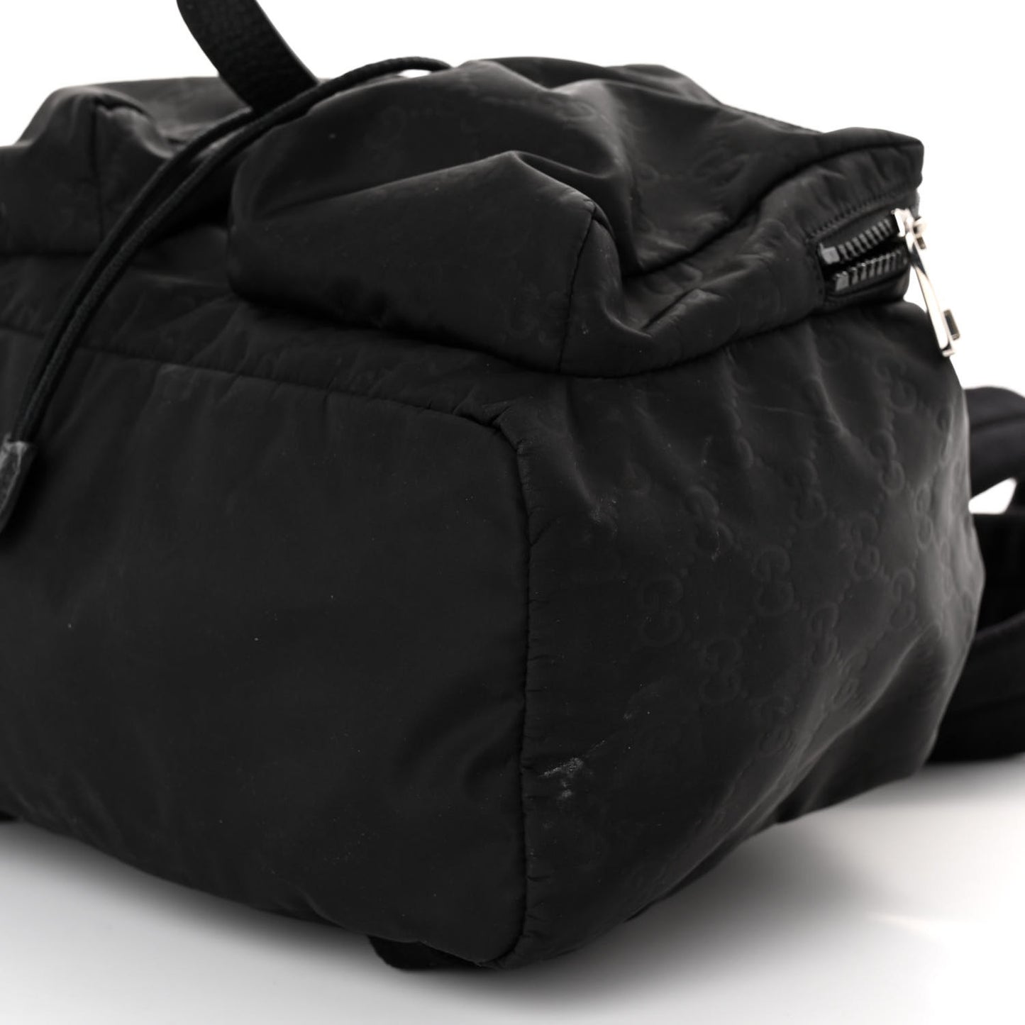Nylon Monogram Medium Light Single Buckle Backpack Black