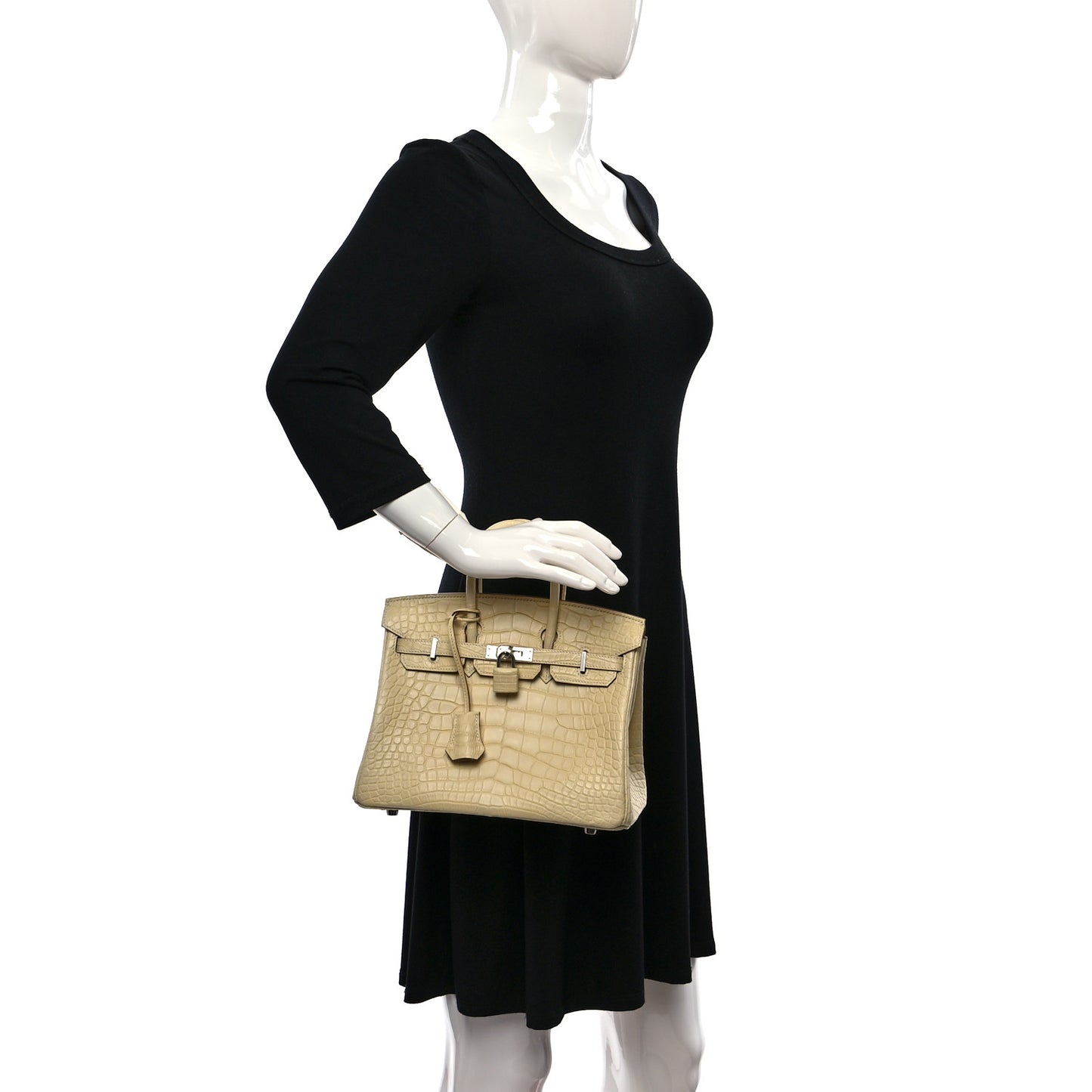 Matte Alligator Birkin 25 Vanille