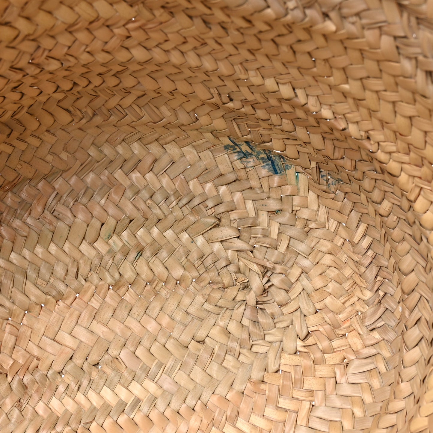 Raffia Small Grain Calfskin Medium Marcie Basket Tan