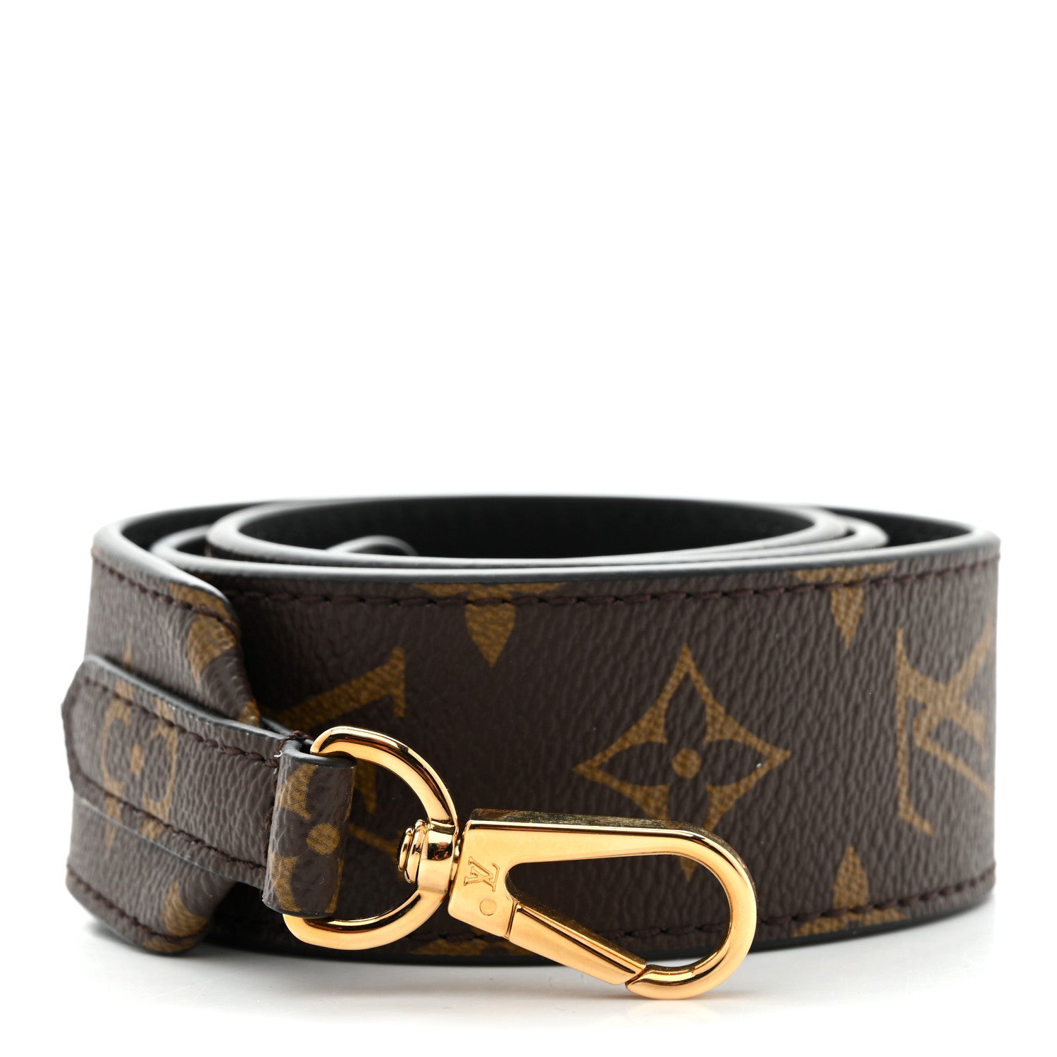Louis Vuitton Monogram Bandouliere Shoulder Strap Black 1800396