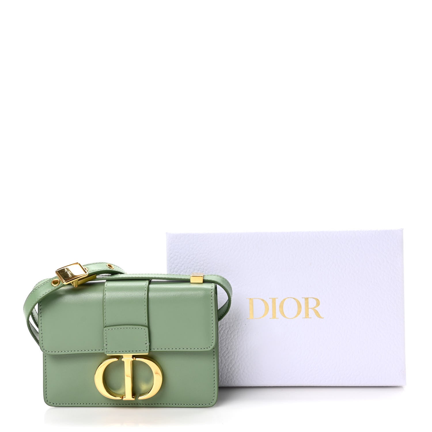 Christian Dior Smooth Calfskin Micro 30 Montaigne Flap Bag Mint Green 9 of 9