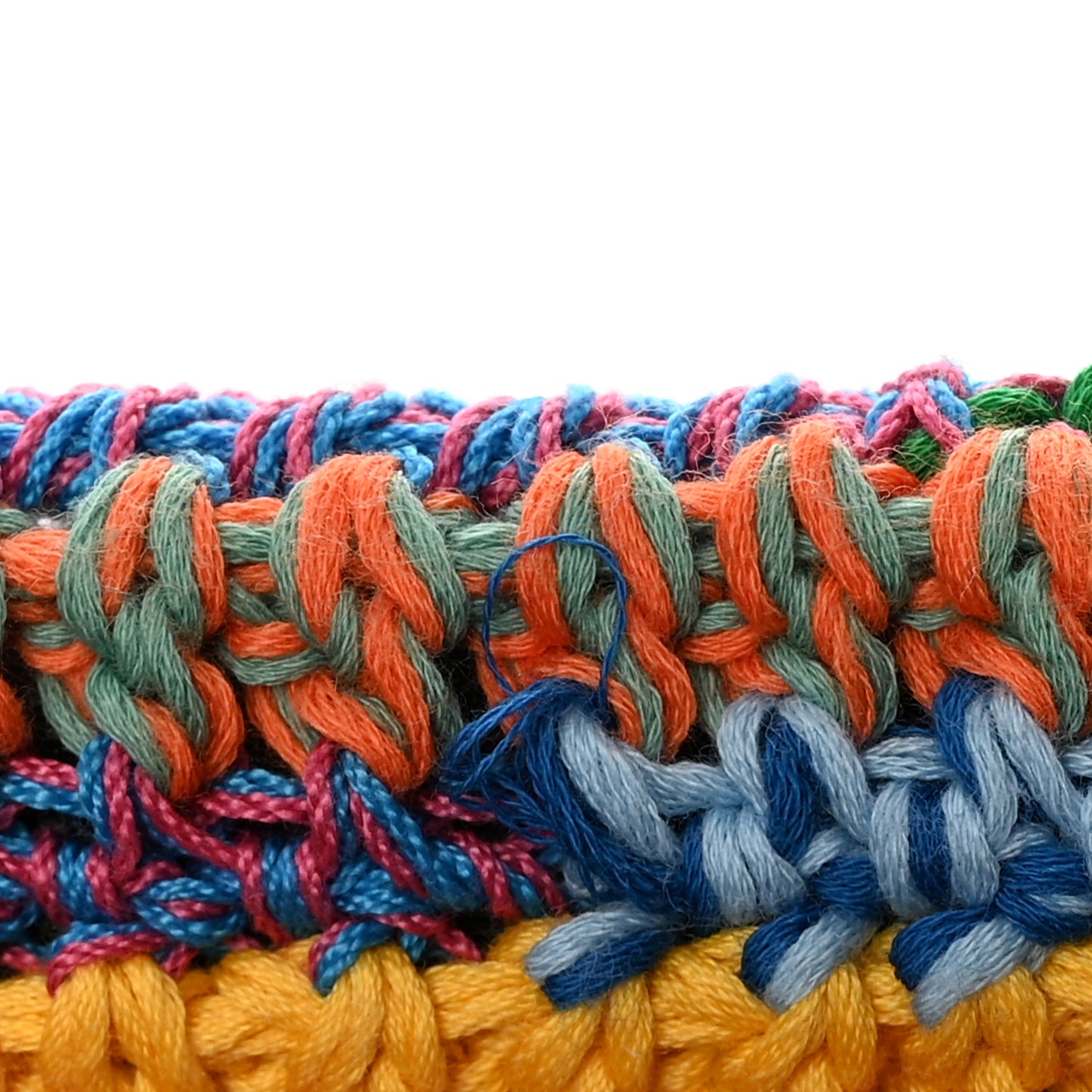 Fabric Crochet Pouch Multicolor
