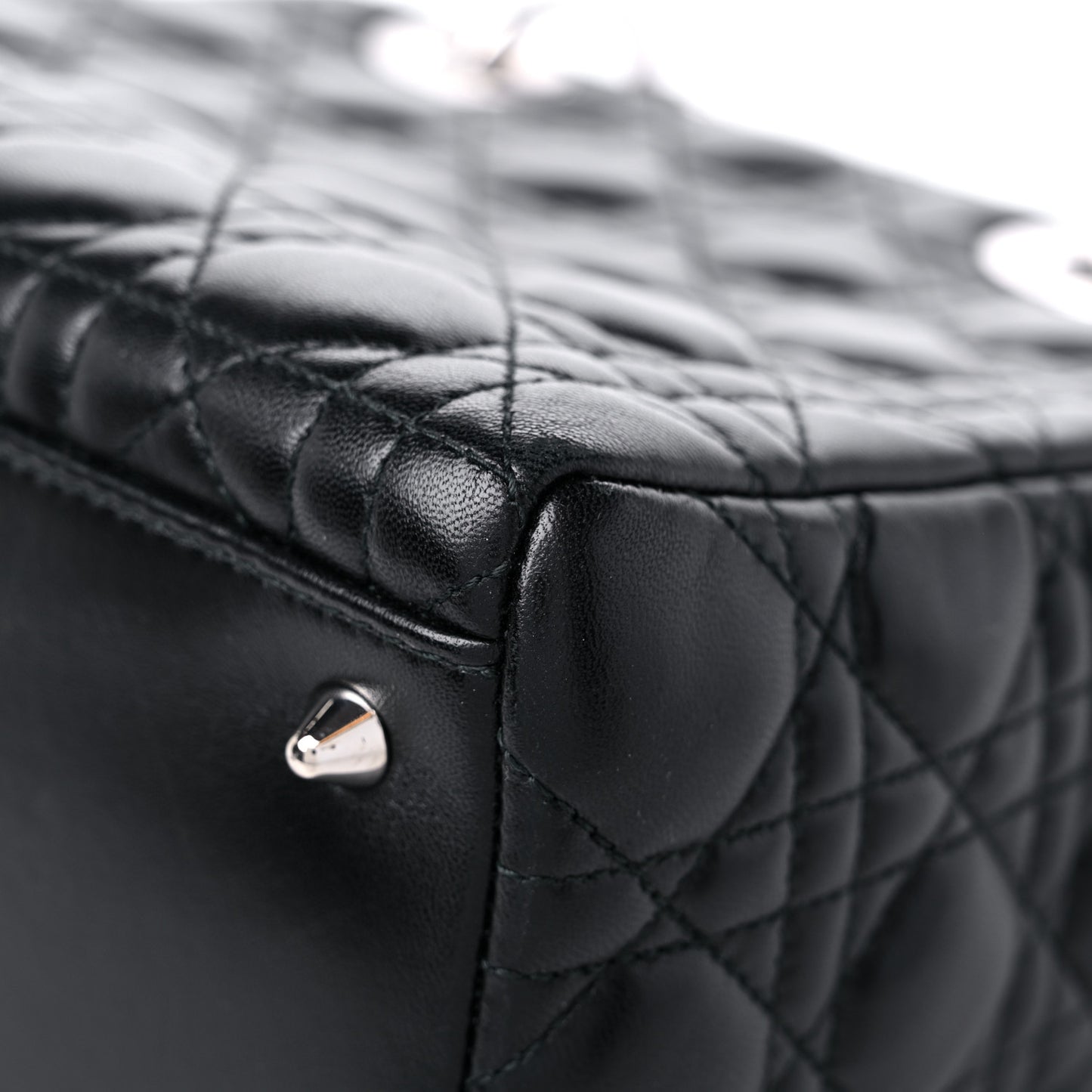 Lambskin Cannage Medium Lady Dior Black